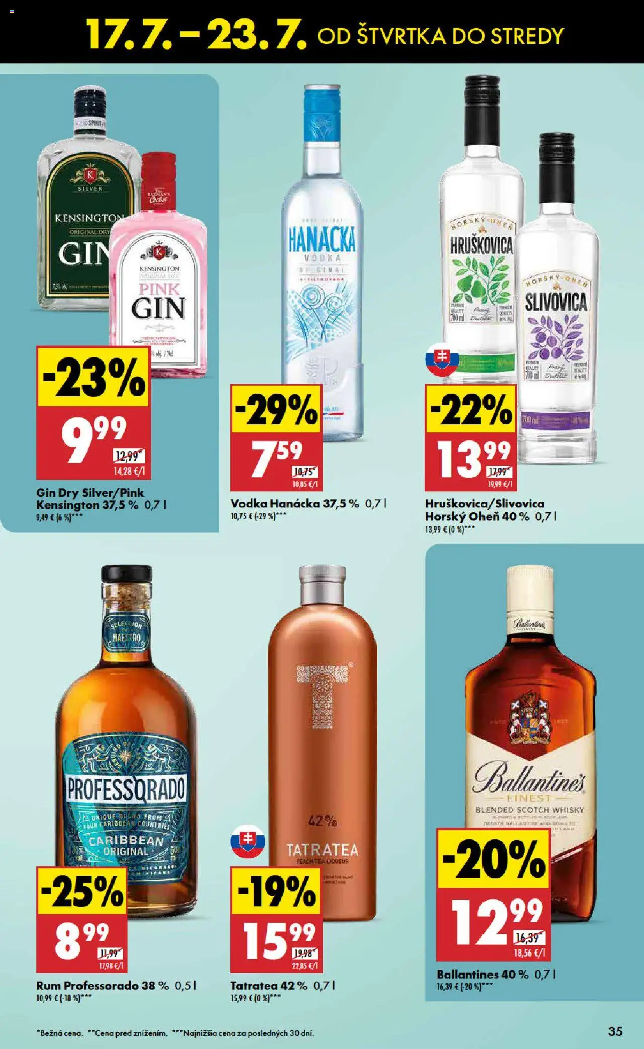Biedronka leták │ platný od 17.07.2025 | Strana: 35 | Produkty: Vodka, Whisky, Rum, Ballantines