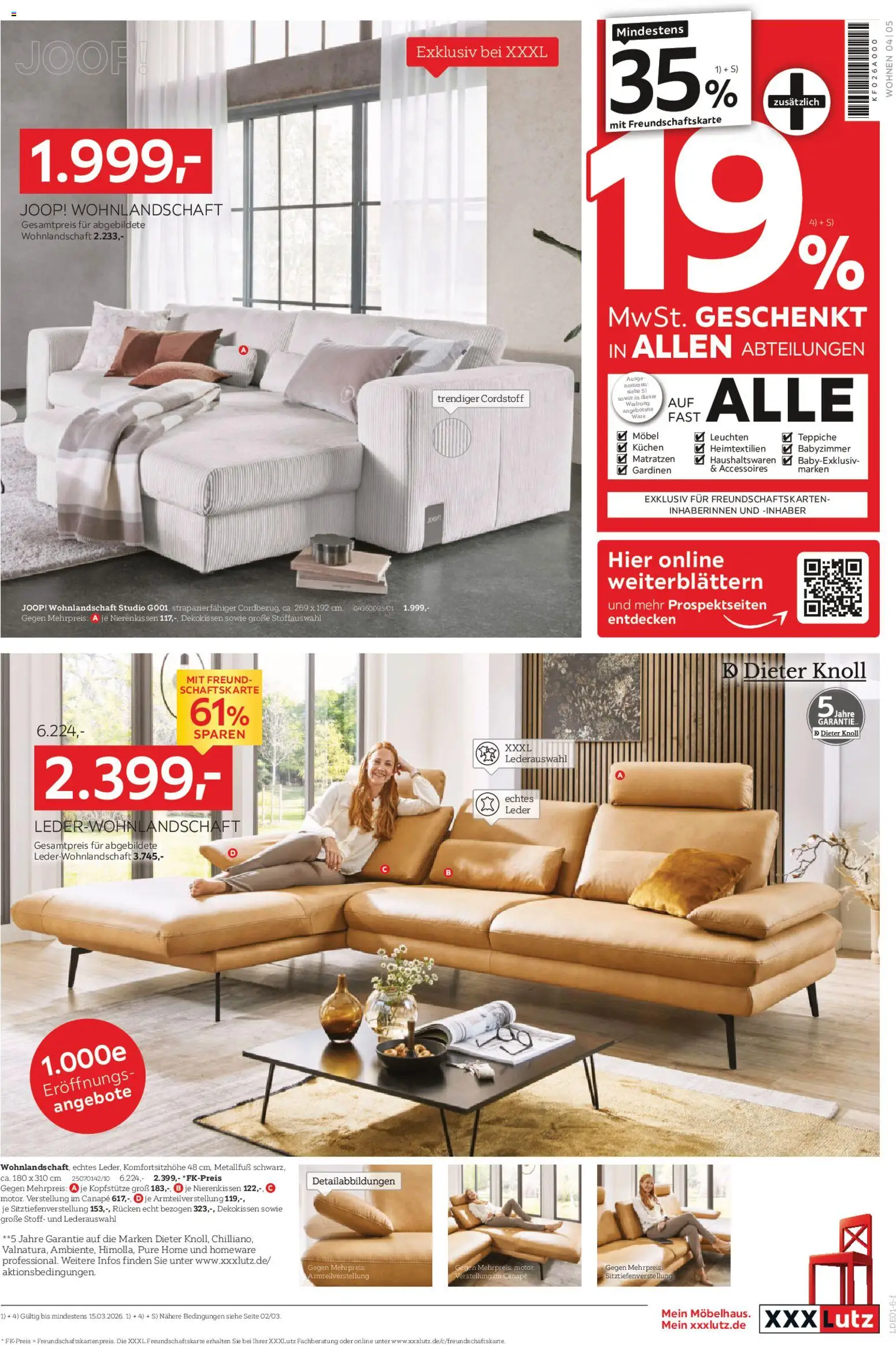 XXXL Lutz Neueröffnungsangebote in Rangsdorf – gültig ab 01.03.2026 | Seite: 5 | Produkte: Wohnlandschaft, Kuchen