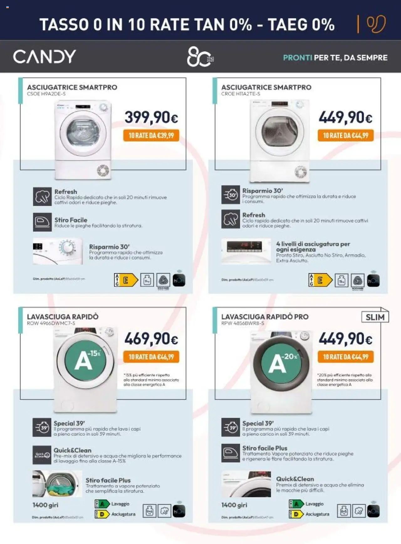 Volantino Unieuro del 17.10.2025 | Pagina: 11 | Prodotti: Lavasciuga, Acqua, Asciugatrice