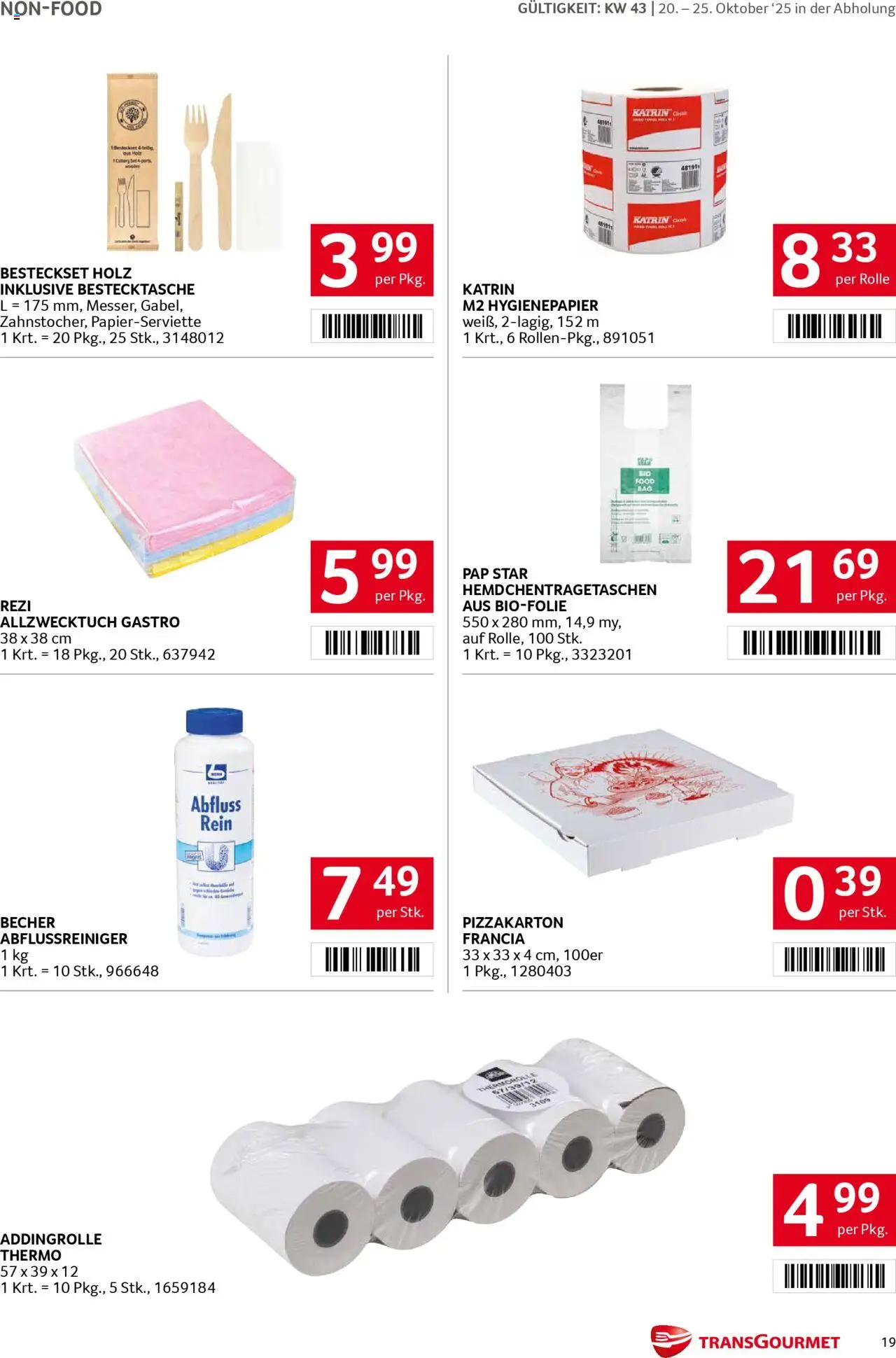 Transgourmet Flugblatt gültig ab 20.10.2025 | Seite: 19