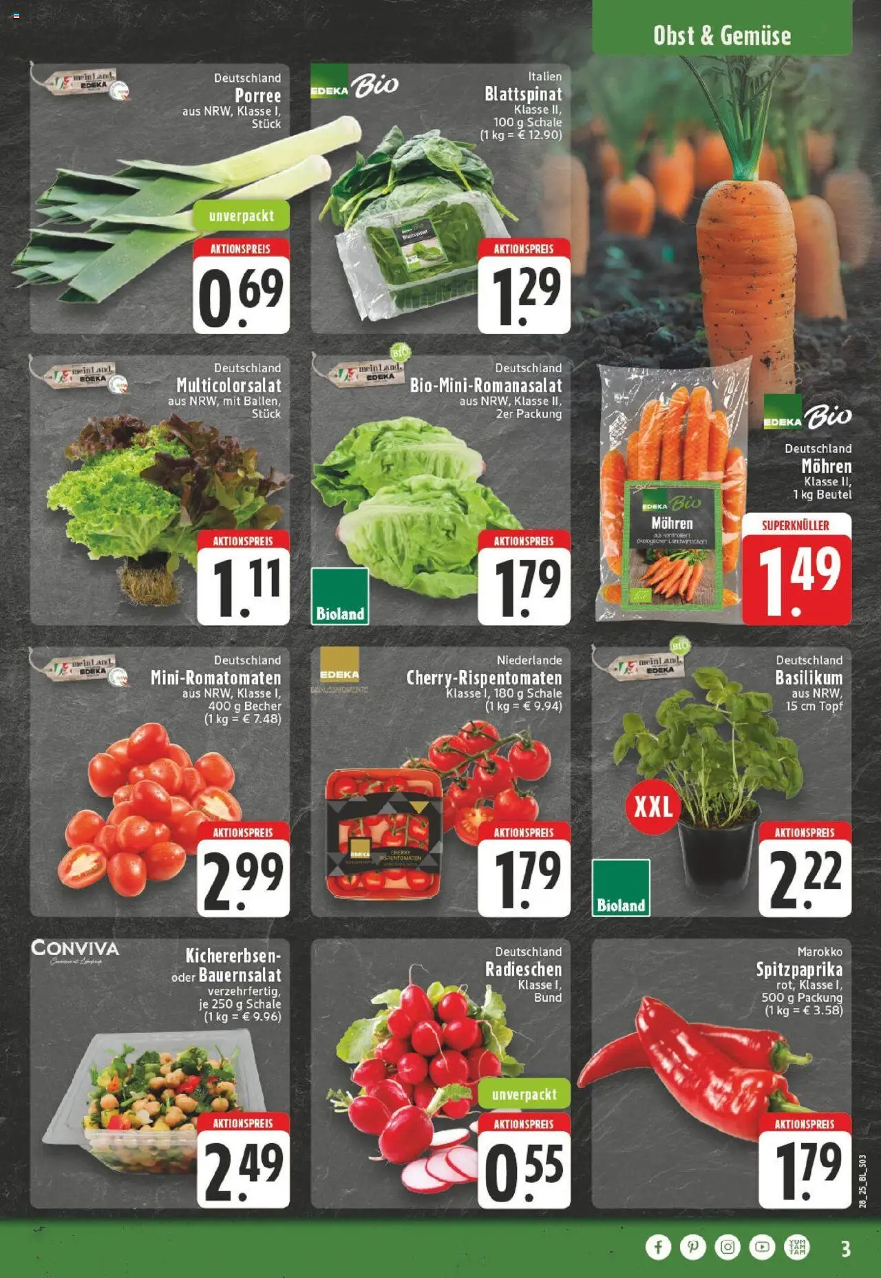 Edeka prospekt Dortmund	 - gültig ab dem 06.07.2025 | Seite: 3 | Produkte: Mohren, Gemüse, Obst