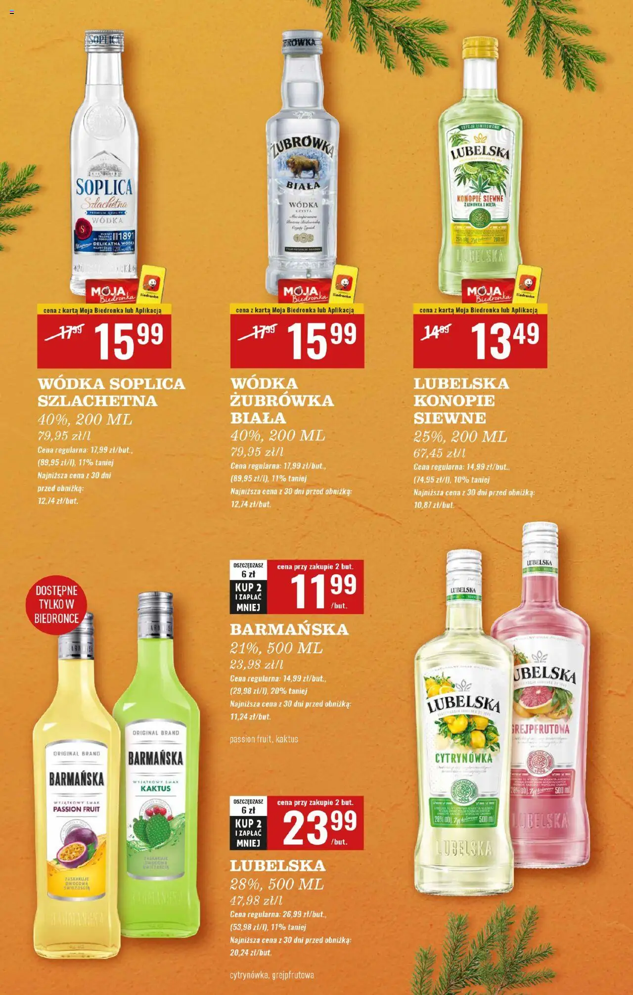 Biedronka gazetka - Czas na toast od 22.09.2025 | Strona: 34 | Produkty: Karta, Soplica wódka, Mięta, Żubrówka