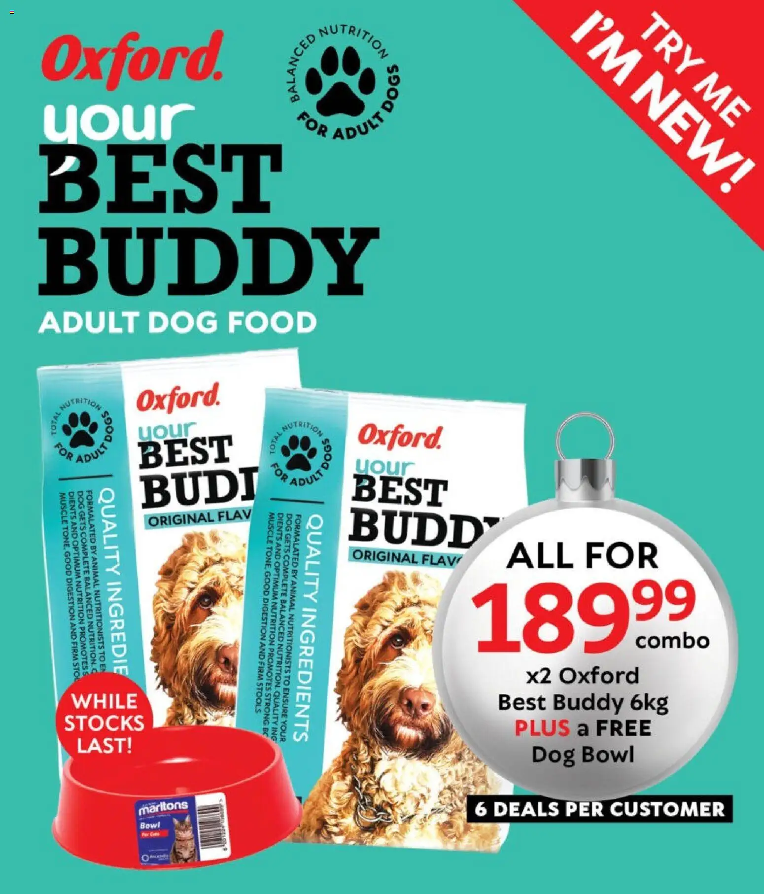 New Oxford Freshmarket catalogue – valid from 22.11.2025 | Page: 6 | Products: Bowl, Dog food