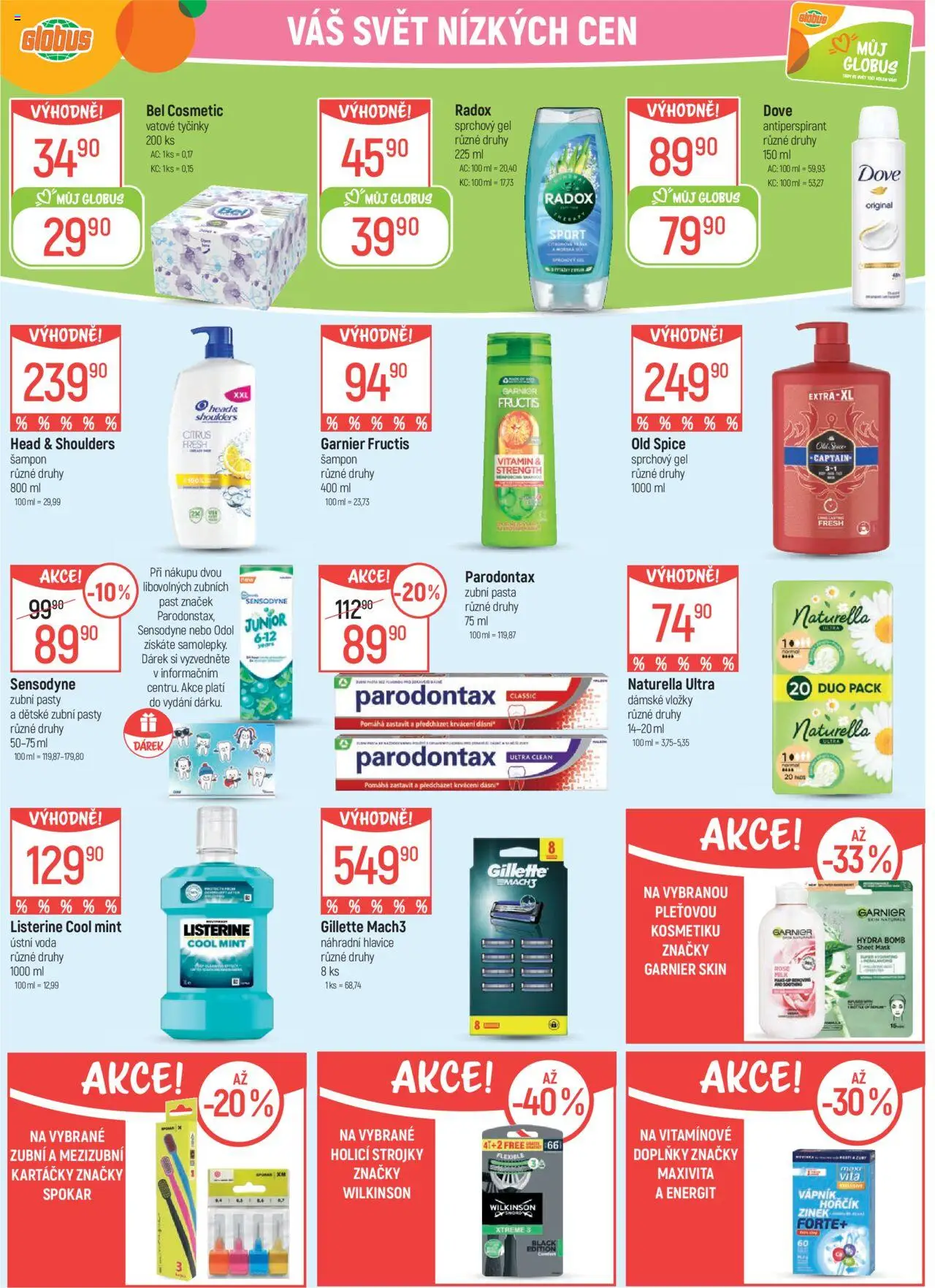 Globus leták - Olomouc od 27.08.2025 | Strana: 33 | Produkty: Antiperspirant, Zubní pasta, Hořčík, Tyčinky