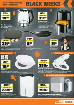 OBI Black Friday ab 15.11.2025 gültig | Seite: 3 | Produkte: Klimagerät, Regenschirm, Heißluftfritteuse
