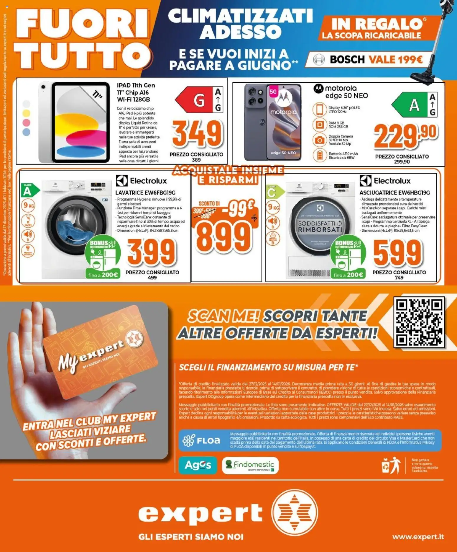 Volantino Expert del 27.12.2025 | Pagina: 28 | Prodotti: Lavatrice, Asciugatrice, Batteria, Terra