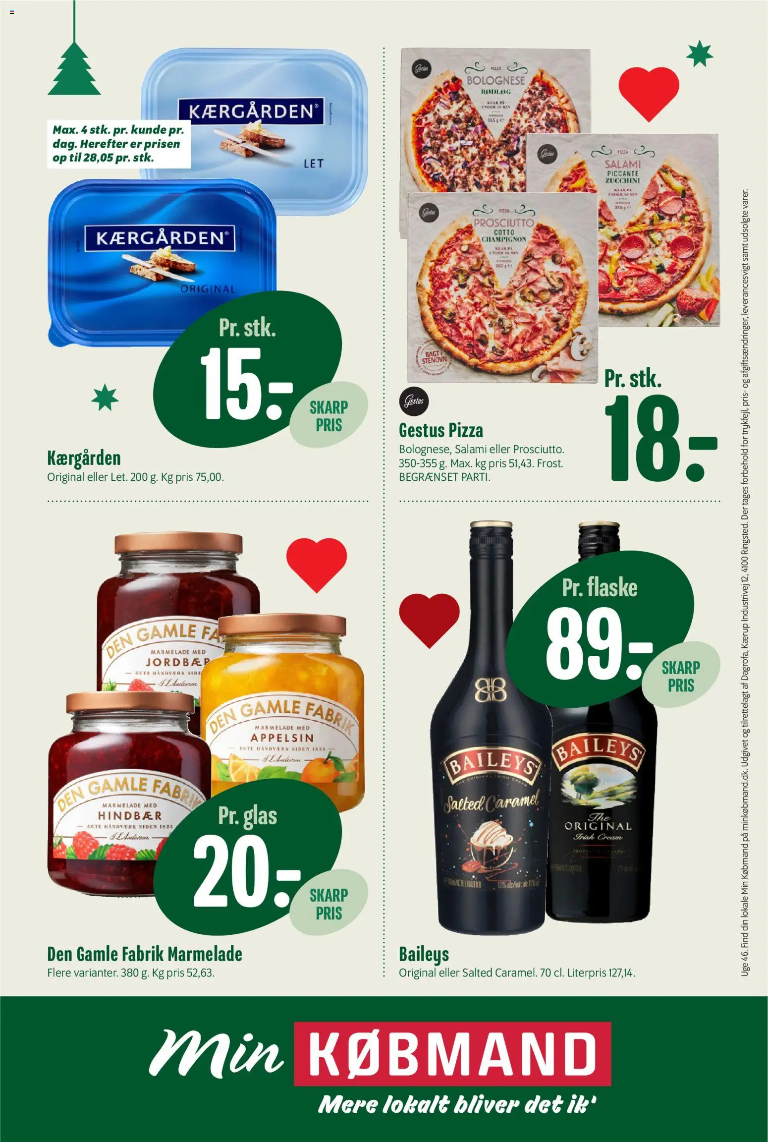 Min Købmand tilbudsavis – gyldig fra 07.11.2025 | Side: 16 | Produkter: Amendoins, Pizza, Rødløg, Hindbær