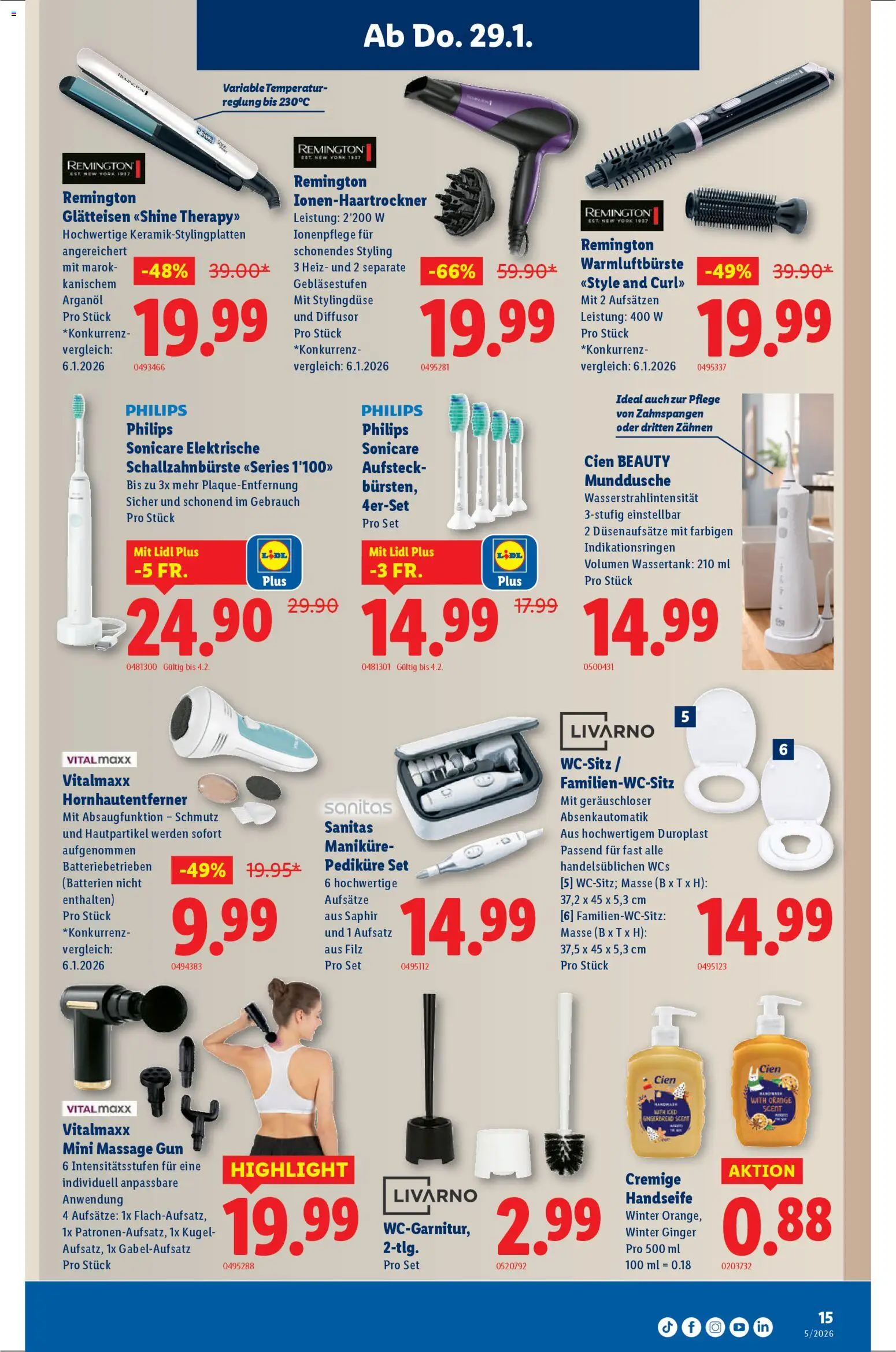 Lidl Aktionen – gültig ab 29.01.2026 | Seite: 15 | Produkte: Glätteisen, Philips