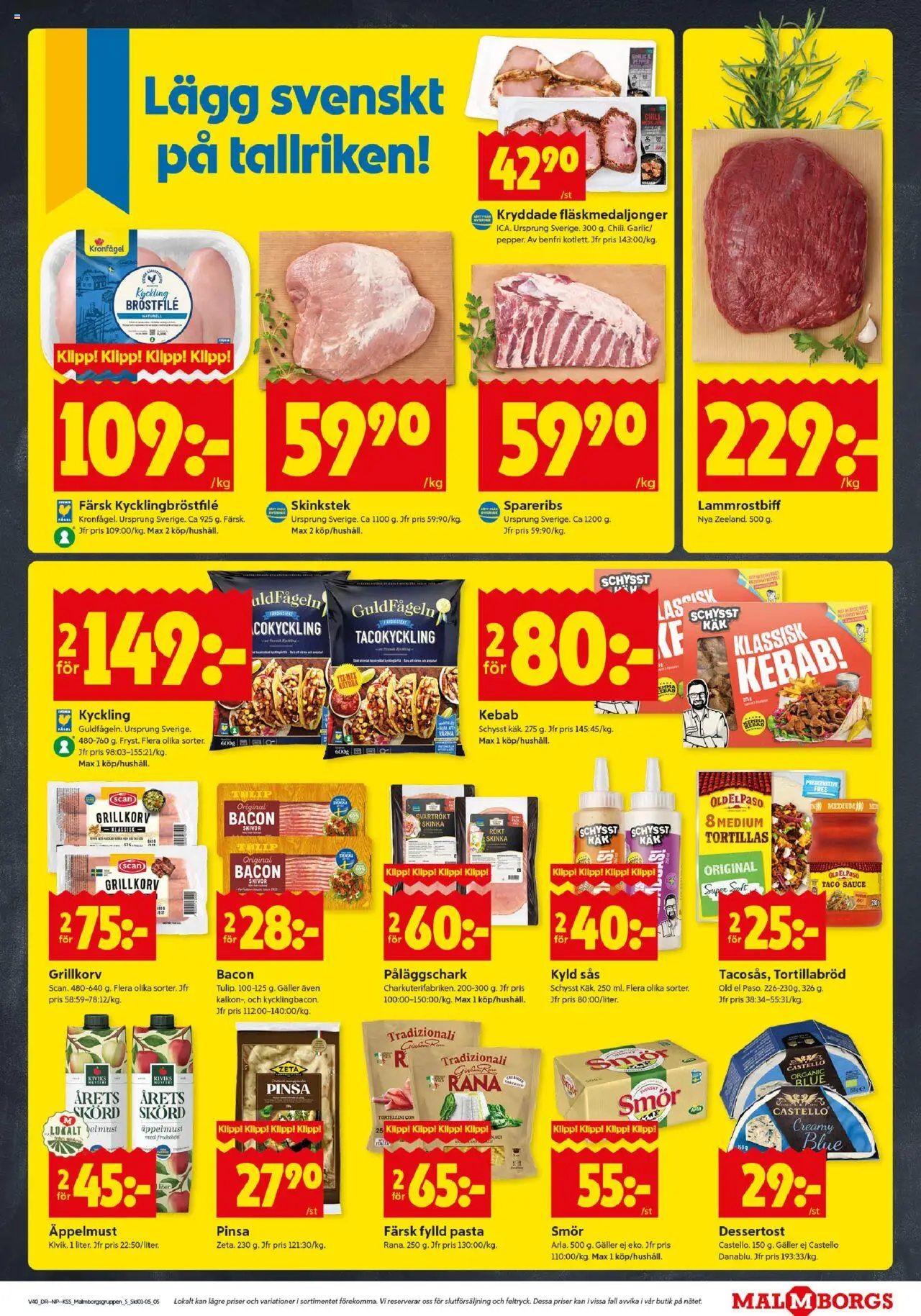 ICA Kvantum reklamblad aktuell från 29.09.2025 | Sida: 5 | Produkter: Galler, Grillkorv, Chili, Pasta