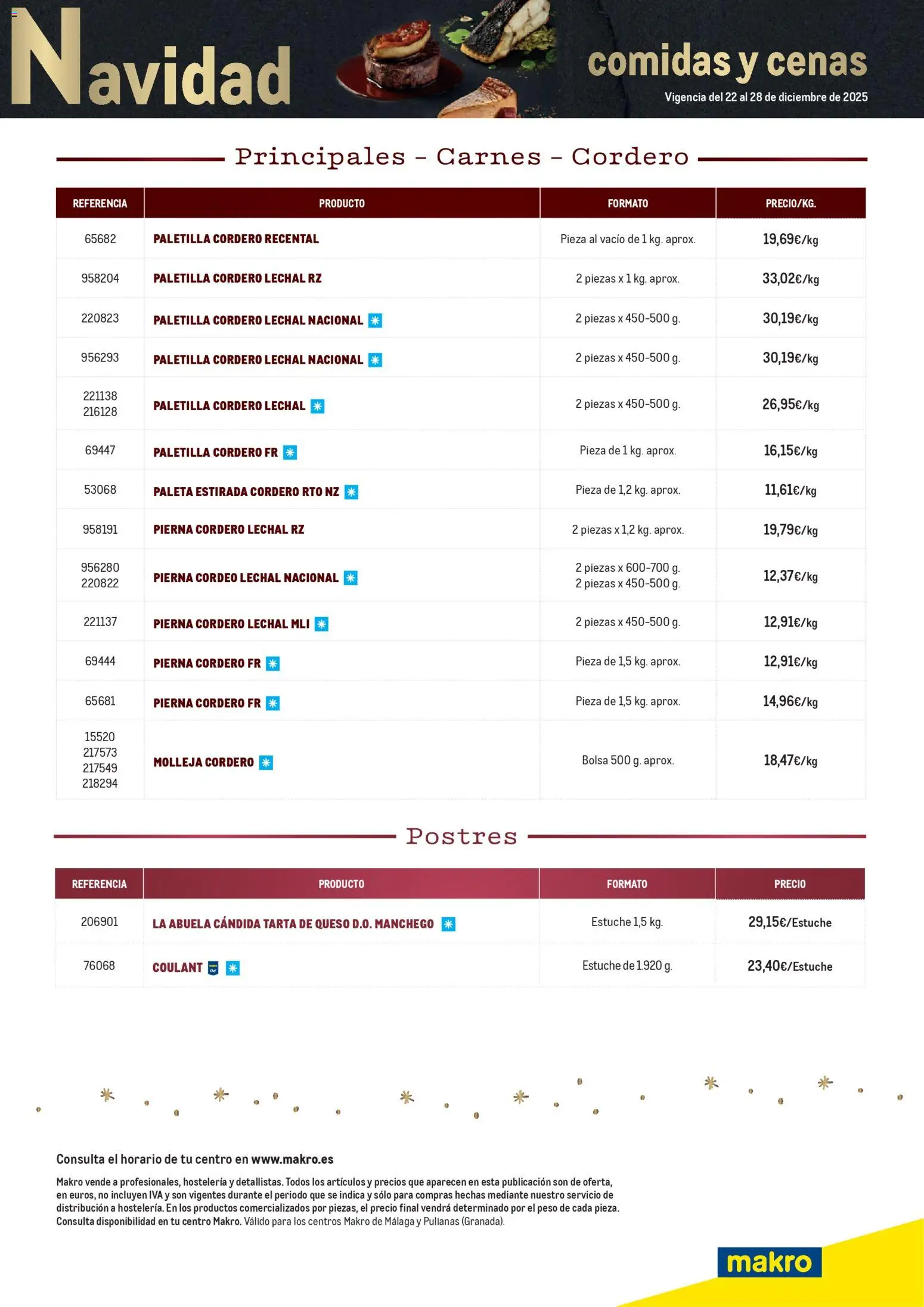 Makro - Cena Navidad Sur │ válido desde el 22.12.2025 | Página: 4 | Productos: Queso, Bolsa, Peso, Φίλτρο καφέ
