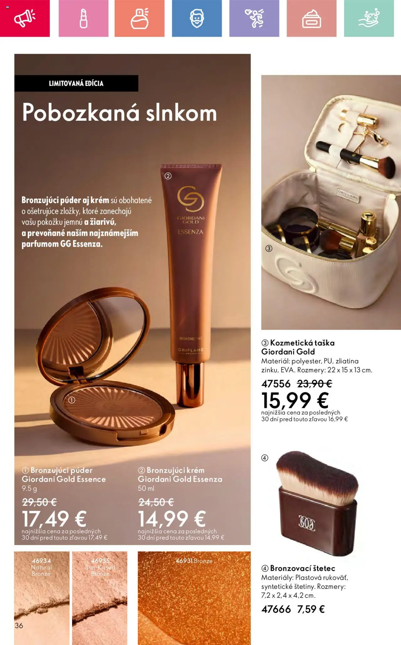Katalóg Oriflame 10 2025 │ platný od 06.07.2025 | Strana: 36 | Produkty: Púder, Štetec, Krém, Taška