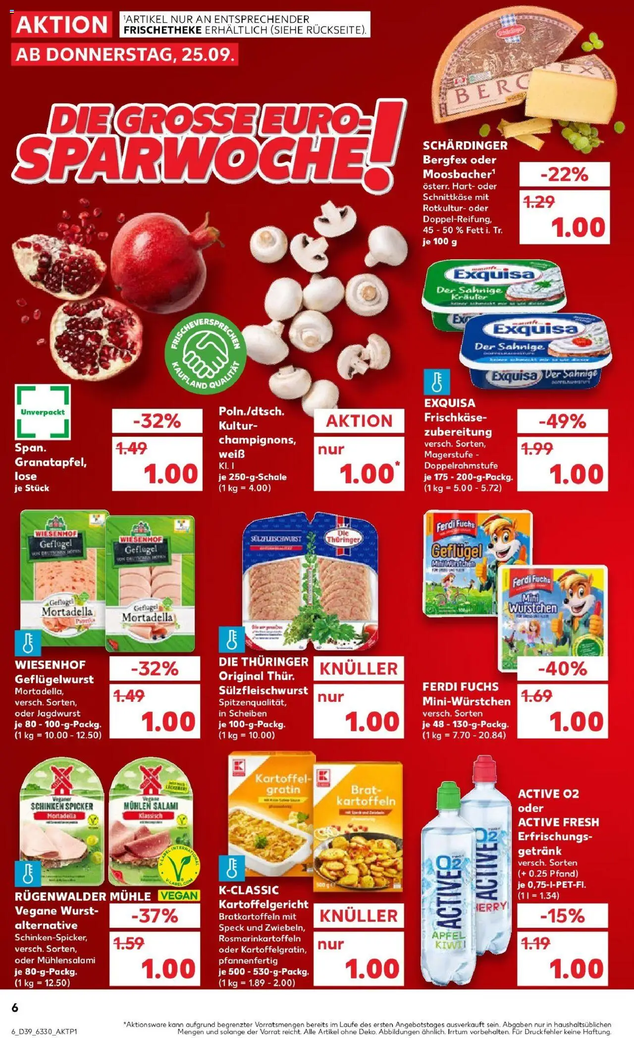 Kaufland prospekt Helmstedt	 – gültig ab 25.09.2025 | Seite: 6 | Produkte: Exquisa, Paprika, Wurst, Schinken