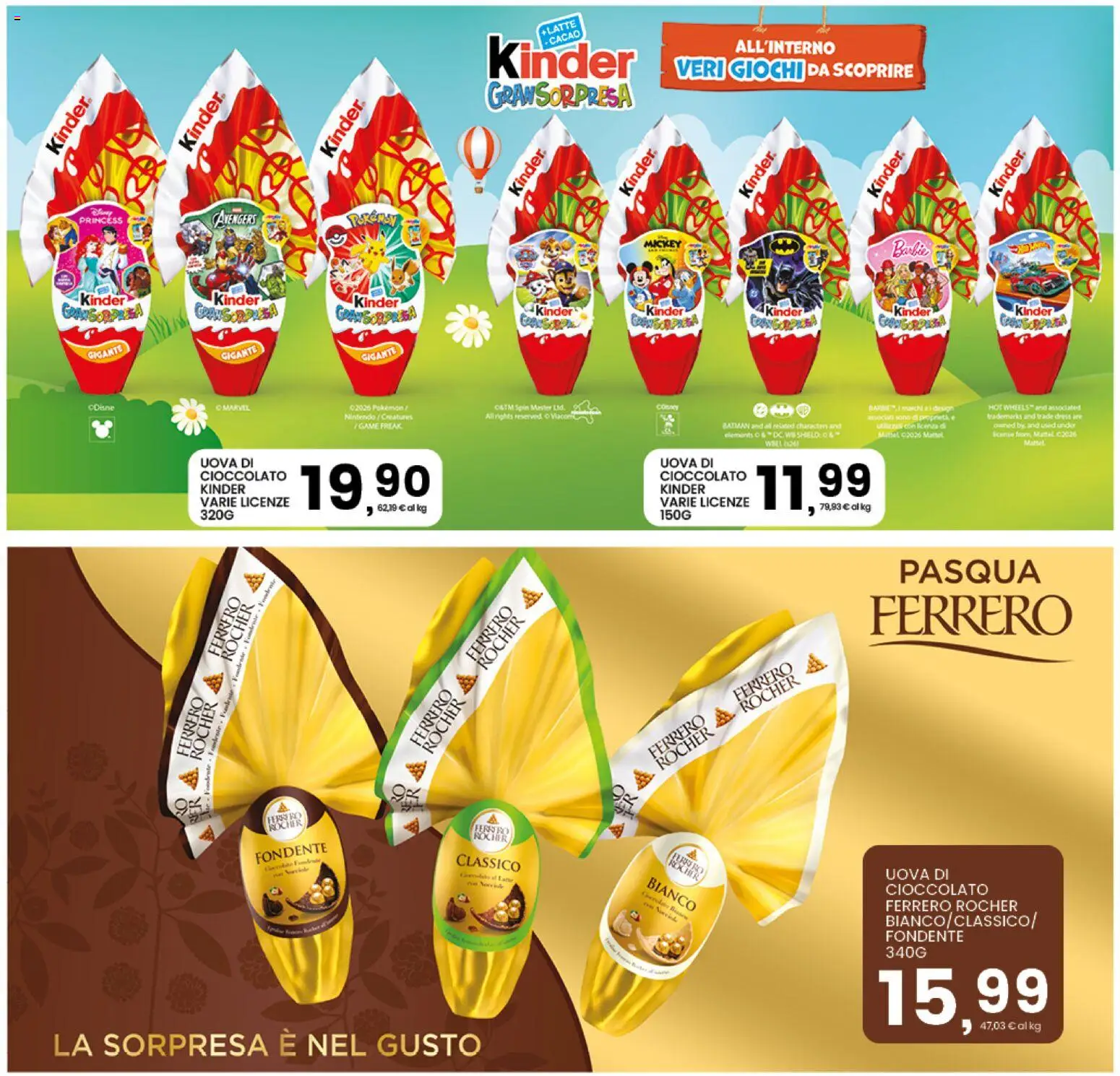 Volantino Interspar del 25.03.2026 | Pagina: 35 | Prodotti: Uova, Cioccolato, Latte