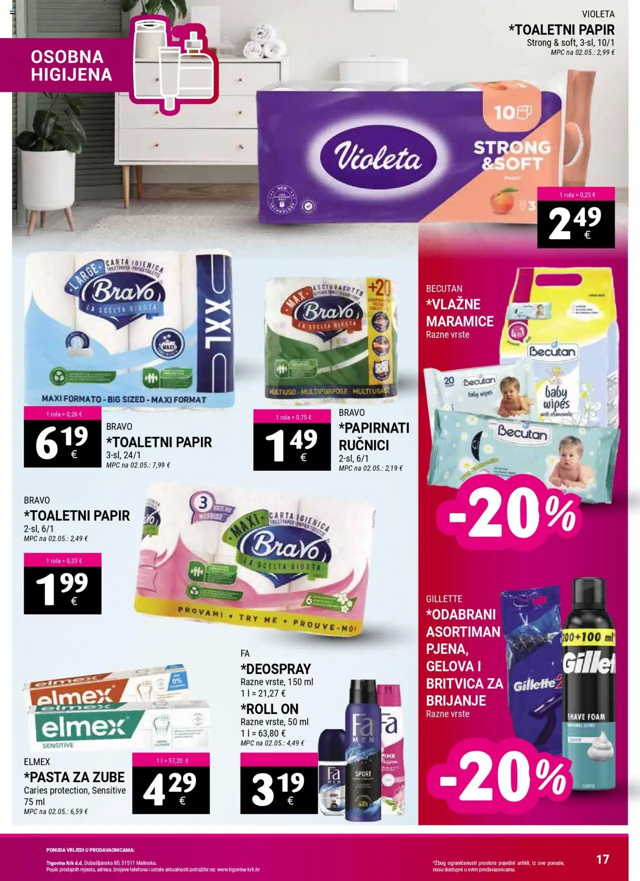 Trgovina Krk katalog | vrijedi od 16.09.2025 | Stranica: 17 | Proizvodi: Violeta