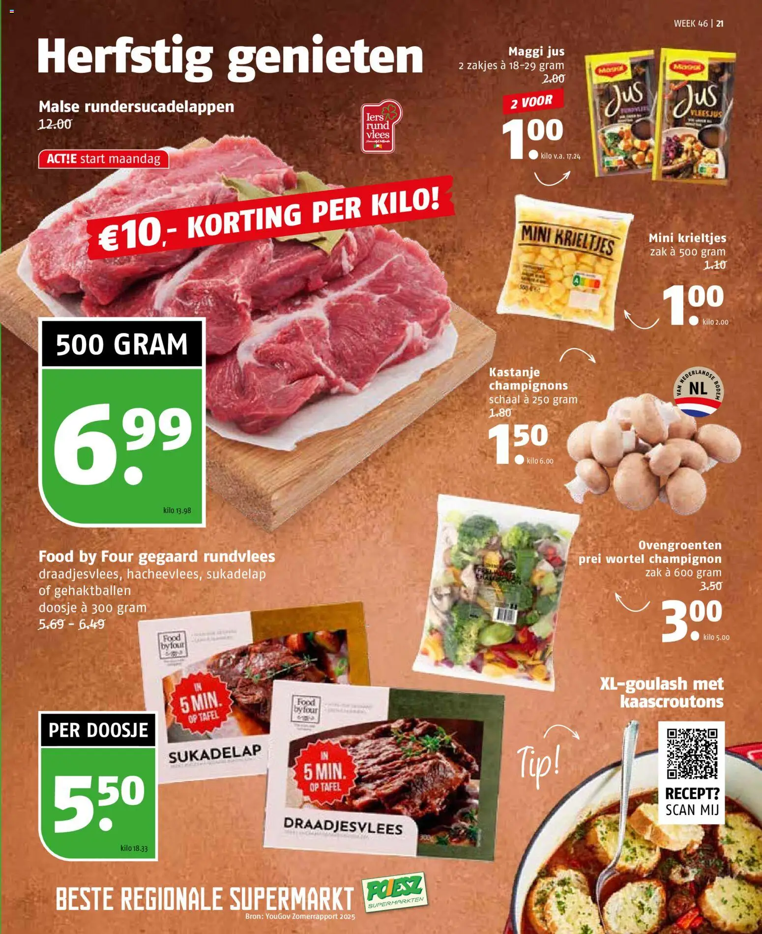 {H1} | Pagina: 21 | Producten: Schaal, Prei, Zak, Rundvlees