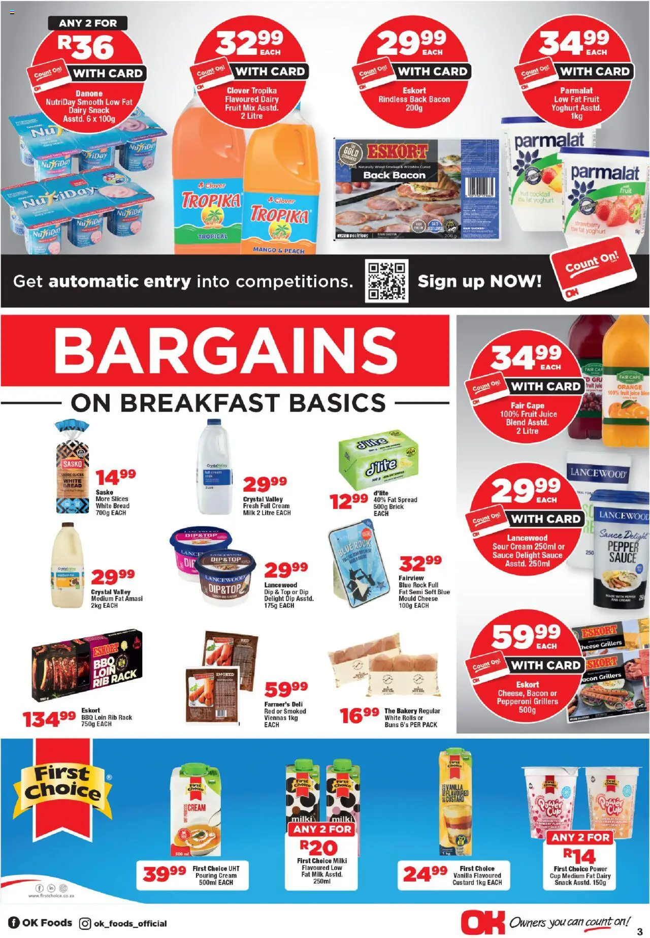 New OK Foods catalogue – valid from 10.09.2025 | Page: 3 | Products: Buns, Cheese, Bread, Sauce