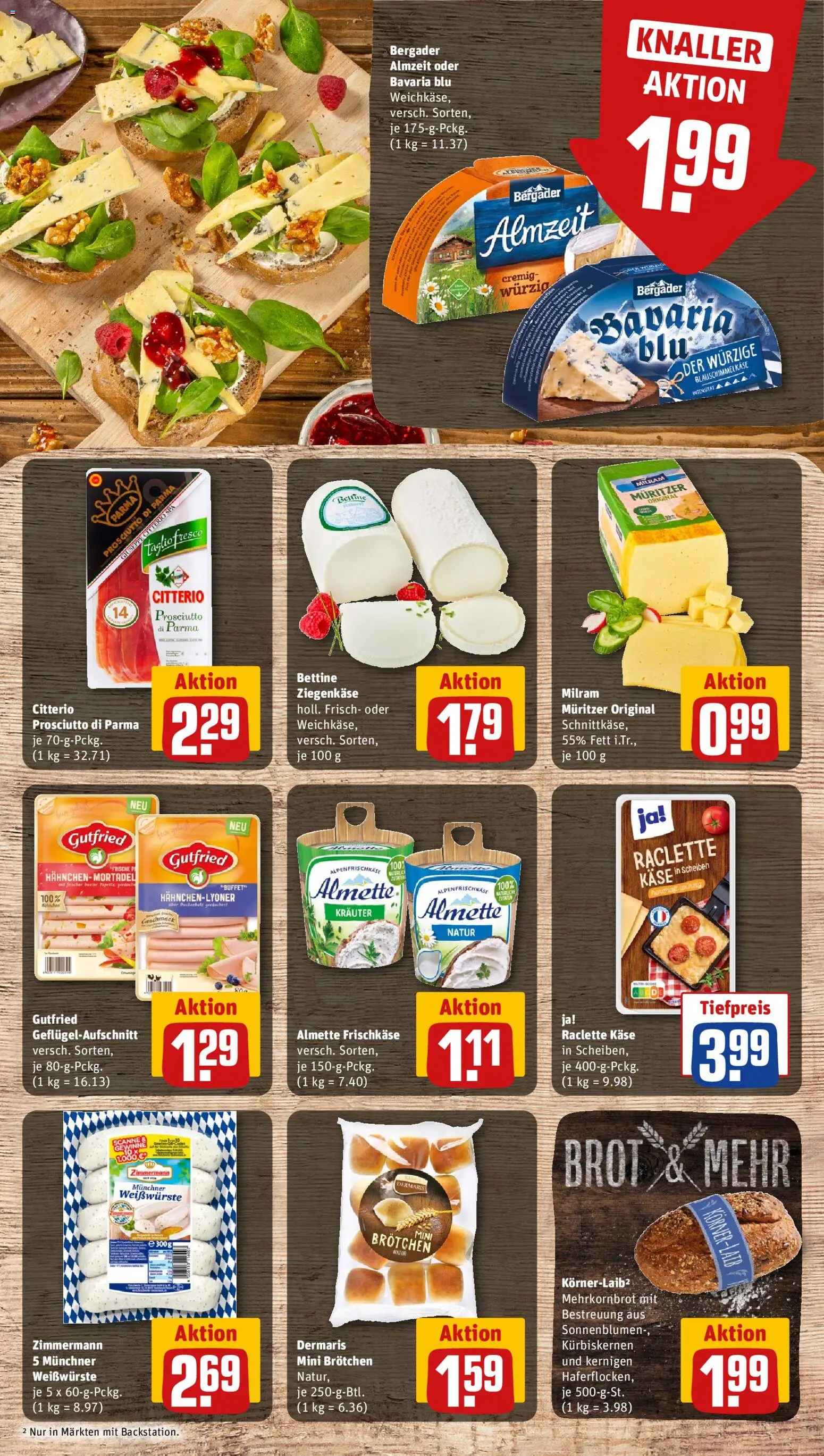 Rewe Prospekt 	 – gültig ab 29.12.2025 | Seite: 9 | Produkte: Almette, Käse, Ziegenkäse, Raclette