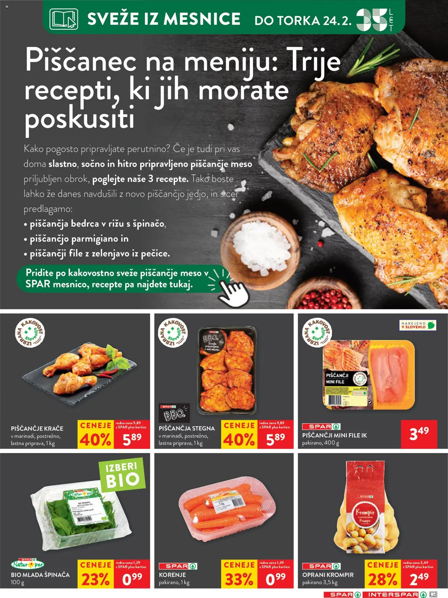 Novi Spar katalog ponudbe – veljaven od 18.02.2026 | Stran: 10 | Izdelki: Piscancje meso, Krompir