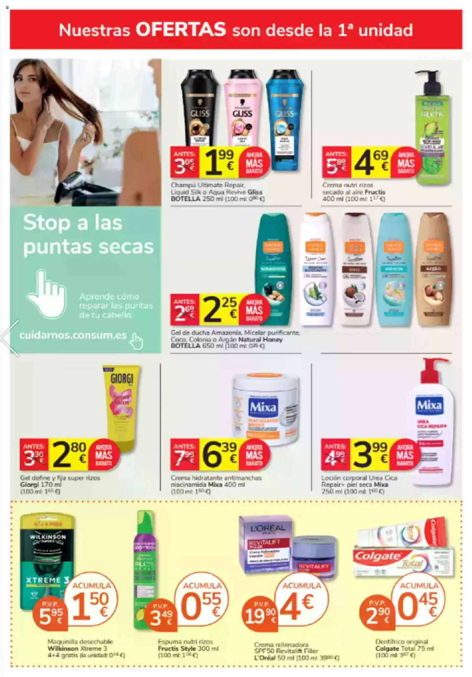 Consum folleto │ válido desde el 23.10.2025 | Página: 10 | Productos: Colonia, Gel de ducha, Loción corporal, Ducha