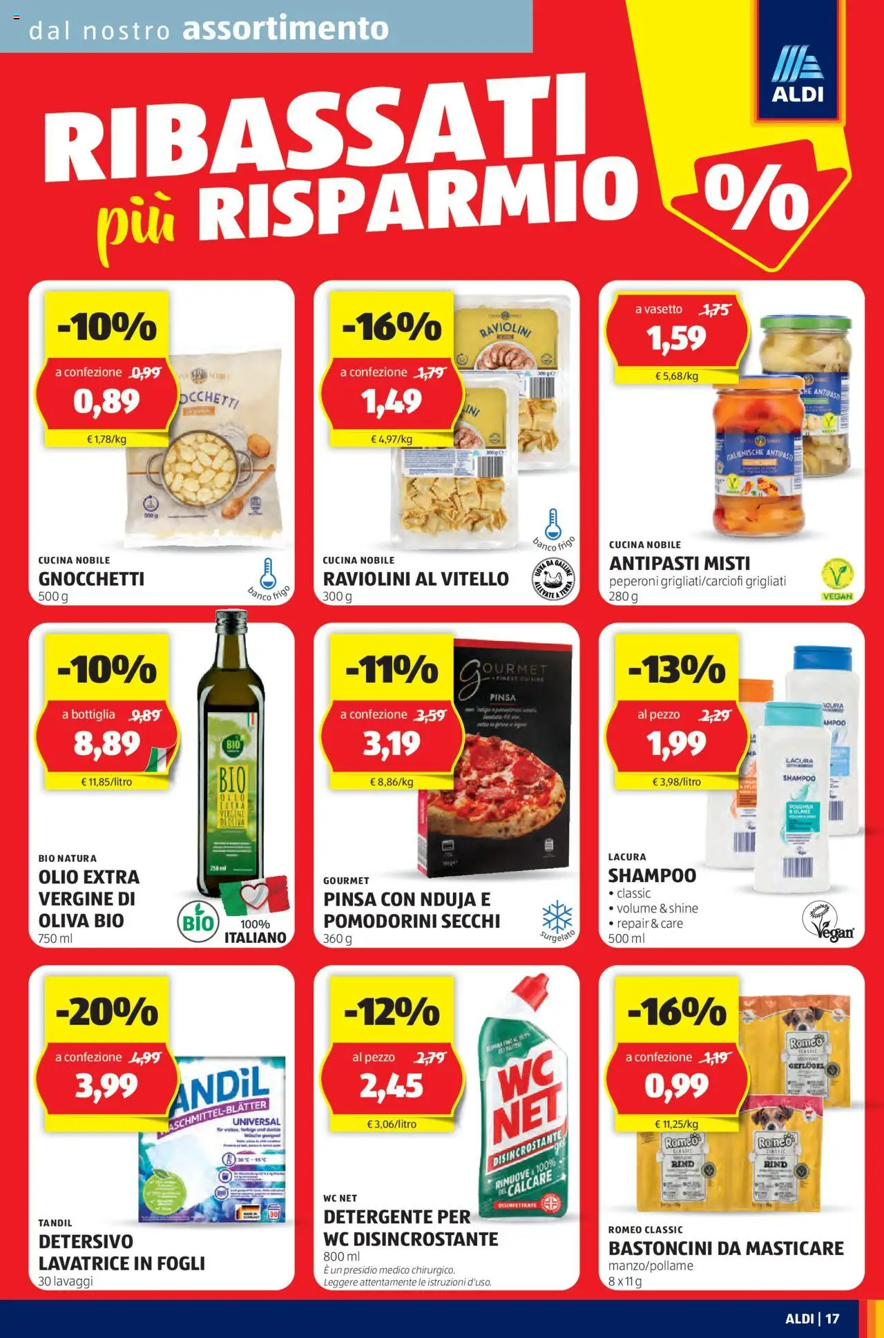 Volantino Aldi del 11.08.2025 | Pagina: 17 | Prodotti: Pomodorini, Shampoo, Peperoni, Bottiglia