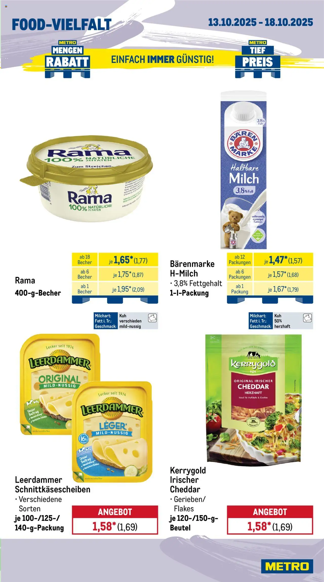 Metro Prospekt 	 – gültig ab 13.10.2025 | Seite: 9 | Produkte: Rama, Milch, Haltbare milch, Leerdammer