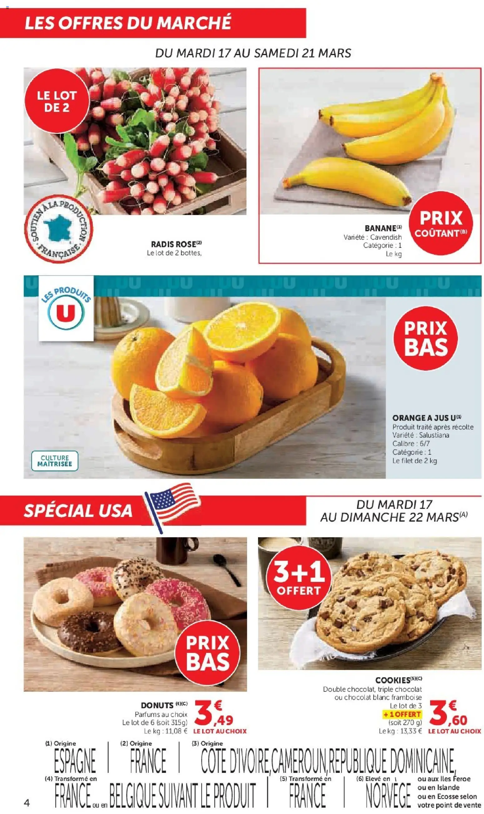 {H1} | Page: 4 | Produits: Orange a Jus, Radis, Chocolat, Jus