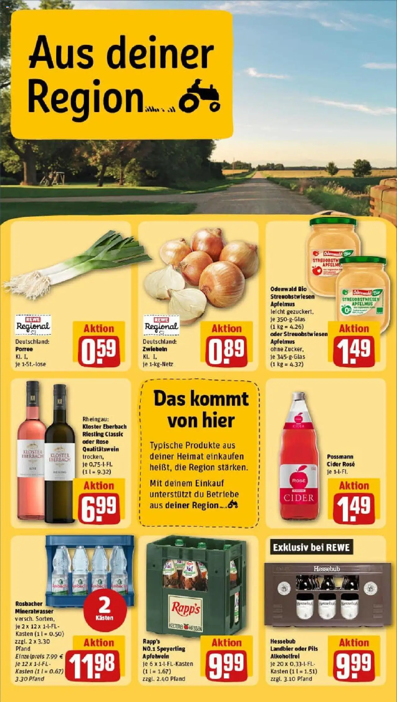 Rewe prospekt Kleinostheim	 – gültig ab 01.09.2025 | Seite: 20 | Produkte: Pils, Mineralwasser, Apple, Zwiebeln