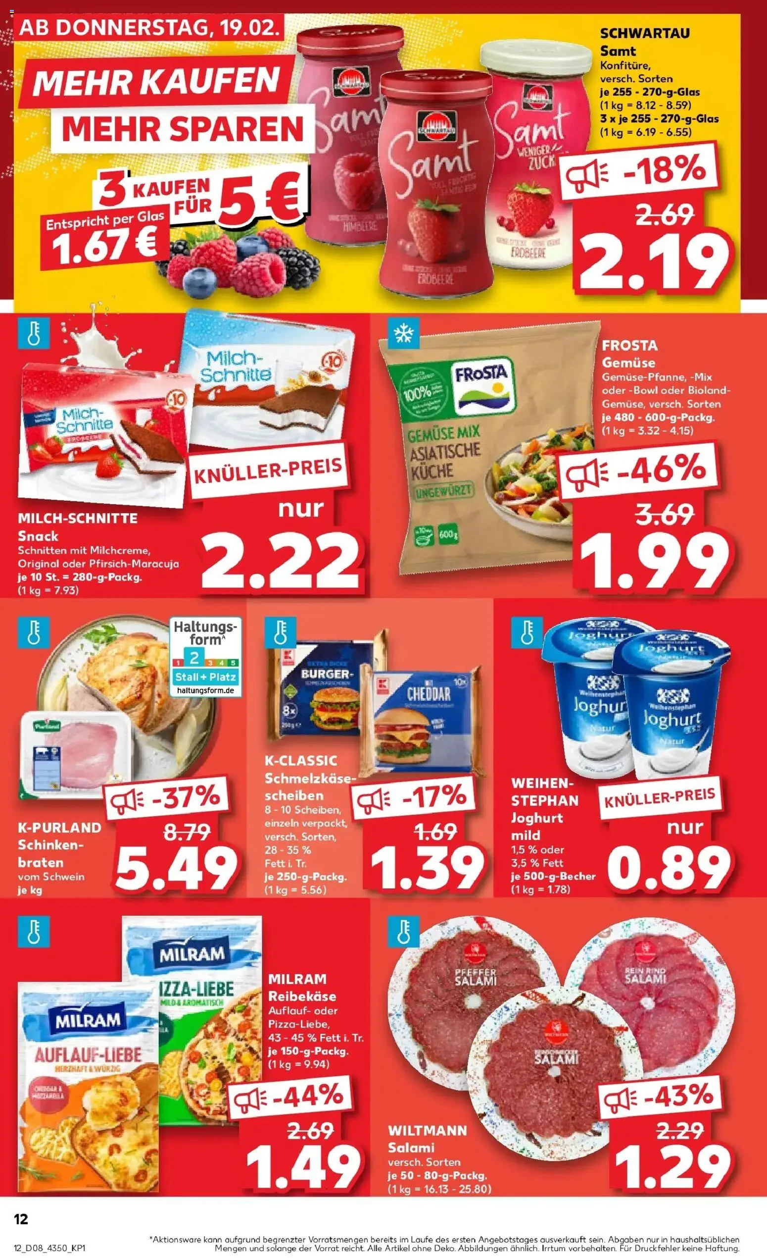 Kaufland prospekt Bitterfeld-Wolfen	 – gültig ab 22.02.2026 | Seite: 12 | Produkte: Küche, Frosta, Gemüse, Milram