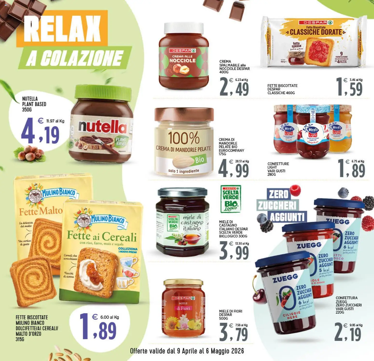 Volantino Interspar del 09.04.2026 | Pagina: 24 | Prodotti: Crema, Cereali, Mais, Fette biscottate