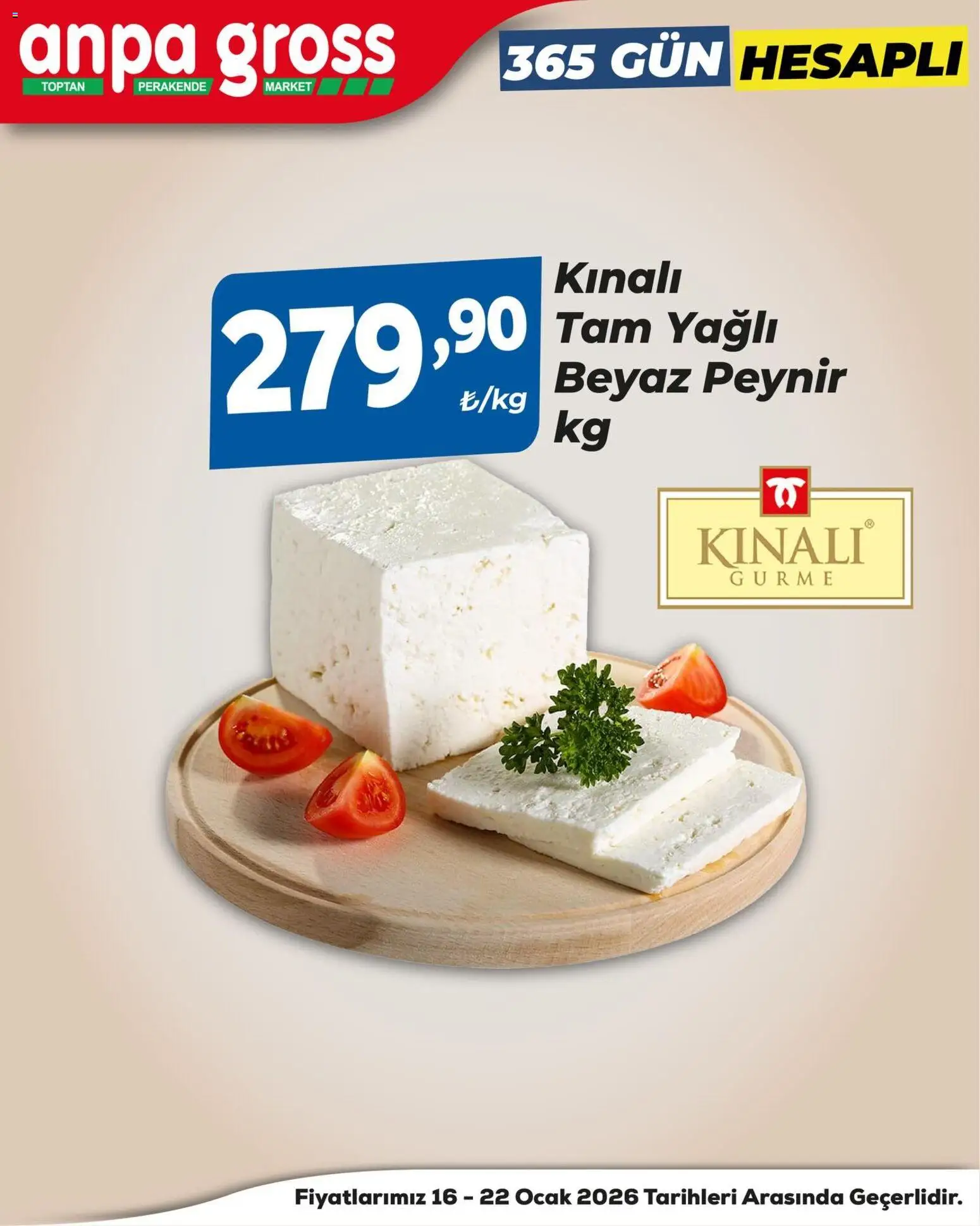 Anpa Gross Katalog - 16.01.2026 tarihinden itibaren geçerlidir | Sayfa: 1 | Ürünler: Peynir, Ocak