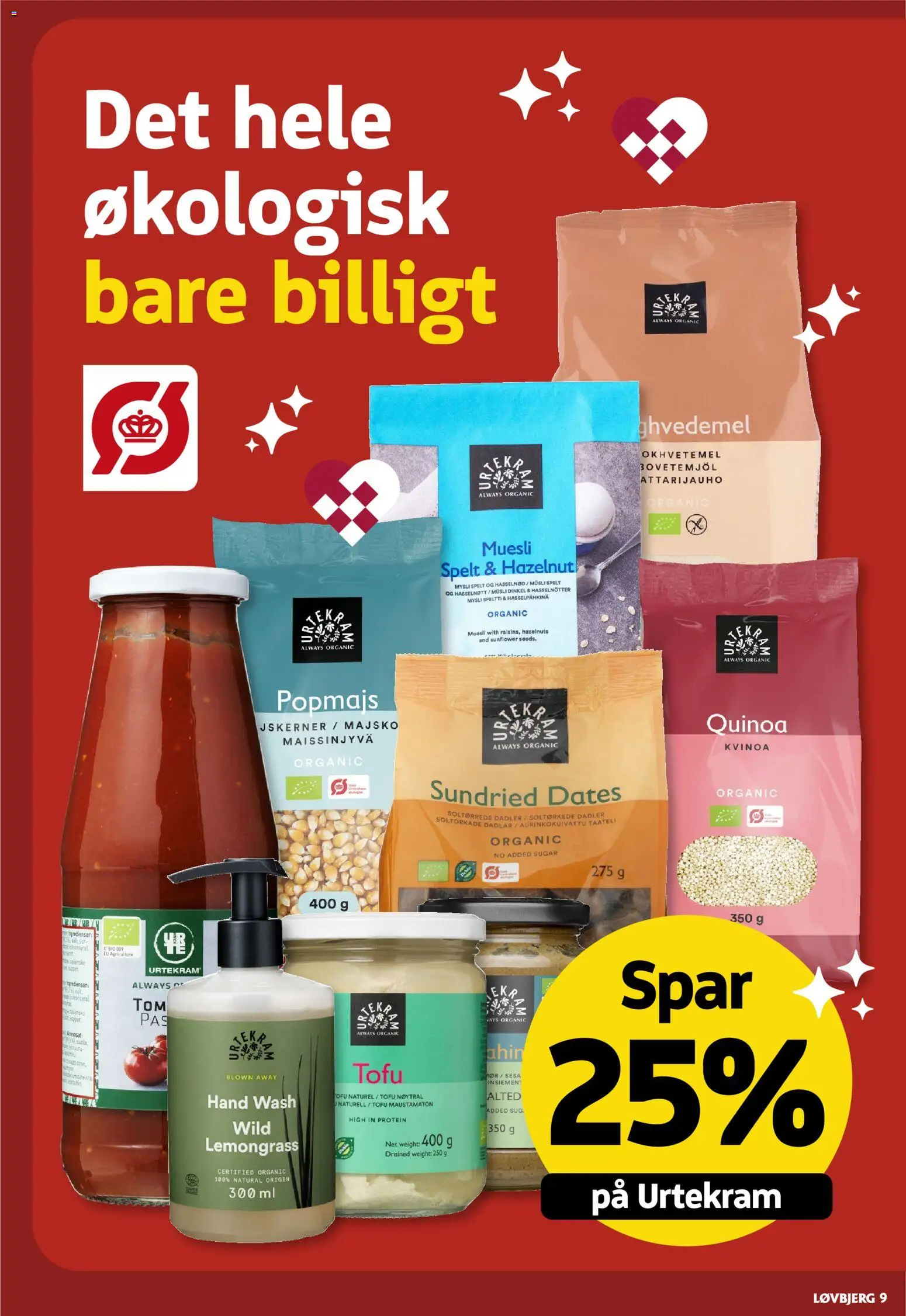 Løvbjerg tilbudsavis – gyldig fra 21.11.2025 | Side: 9 | Produkter: Tofu, Müsli, Dadler