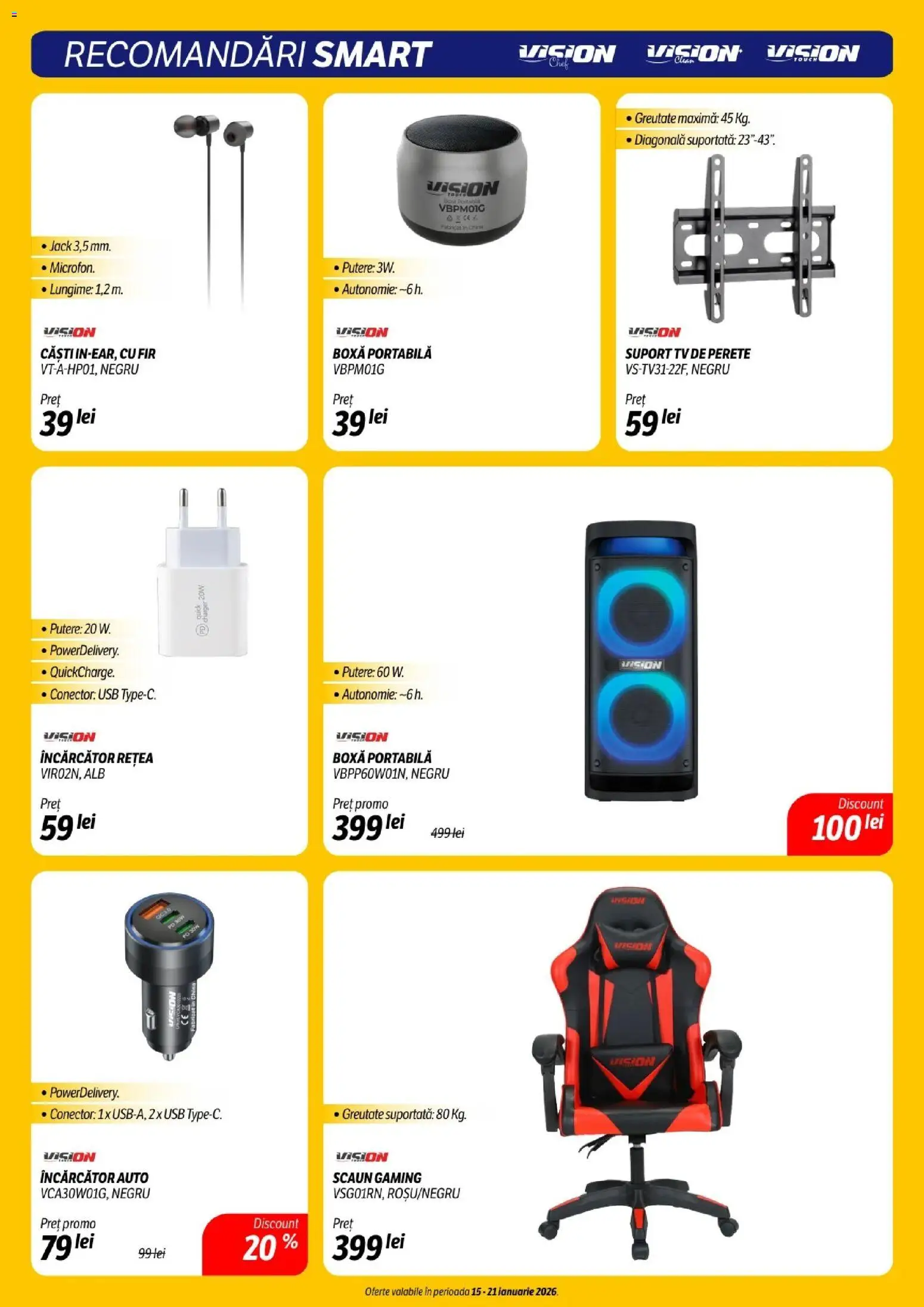 Noul catalog Flanco – valabil de la 15.01.2026 | Pagină: 22 | Produse: Căști, Microfon, Usb, Scaun