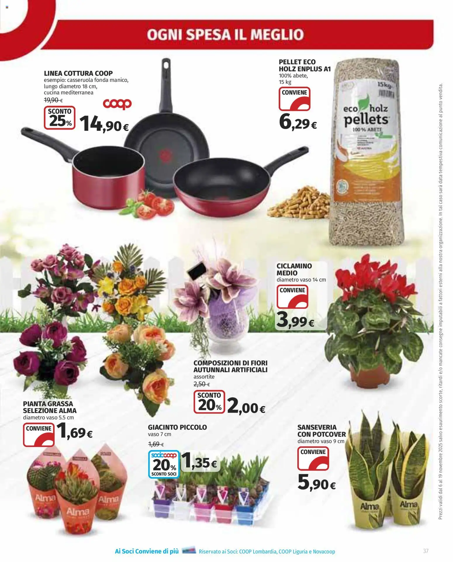 Volantino Ipercoop del 06.11.2025 | Pagina: 37 | Prodotti: Pellet, Data, Casseruola, Vaso