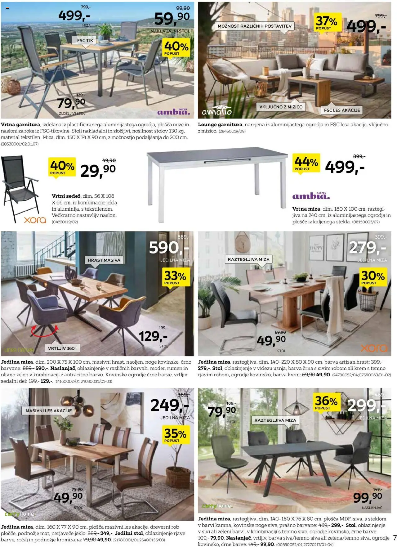 XXXL Lesnina katalog začetek novega poglavja │ velja od 19.08.2025 | Stran: 7 | Izdelki: Jedilna miza, Miza, Stol, Barva