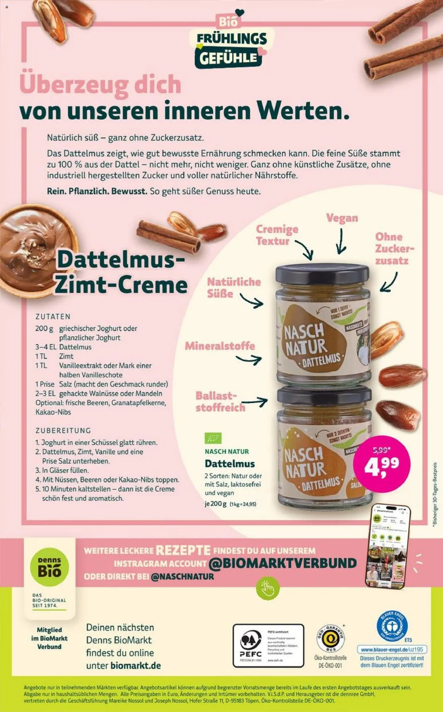Denns BioMarkt Angebote – gültig ab 08.04.2026 | Seite: 16 | Produkte: Joghurt, Mandeln, Creme, Zucker