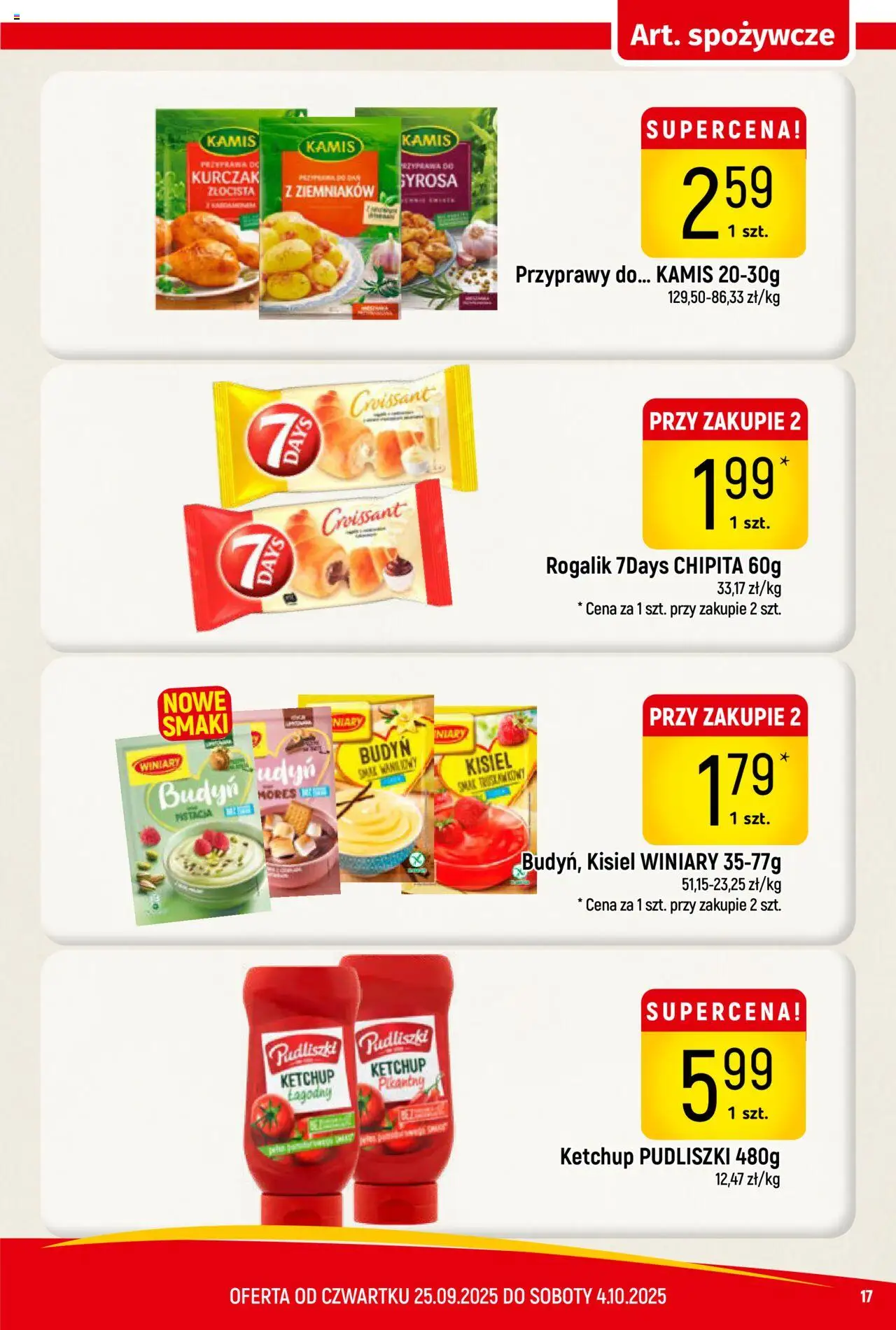 Piotruś Pan Gazetka od 25.09.2025 | Strona: 17 | Produkty: Kurczak, Ketchup, Ketchup pudliszki, Przyprawy