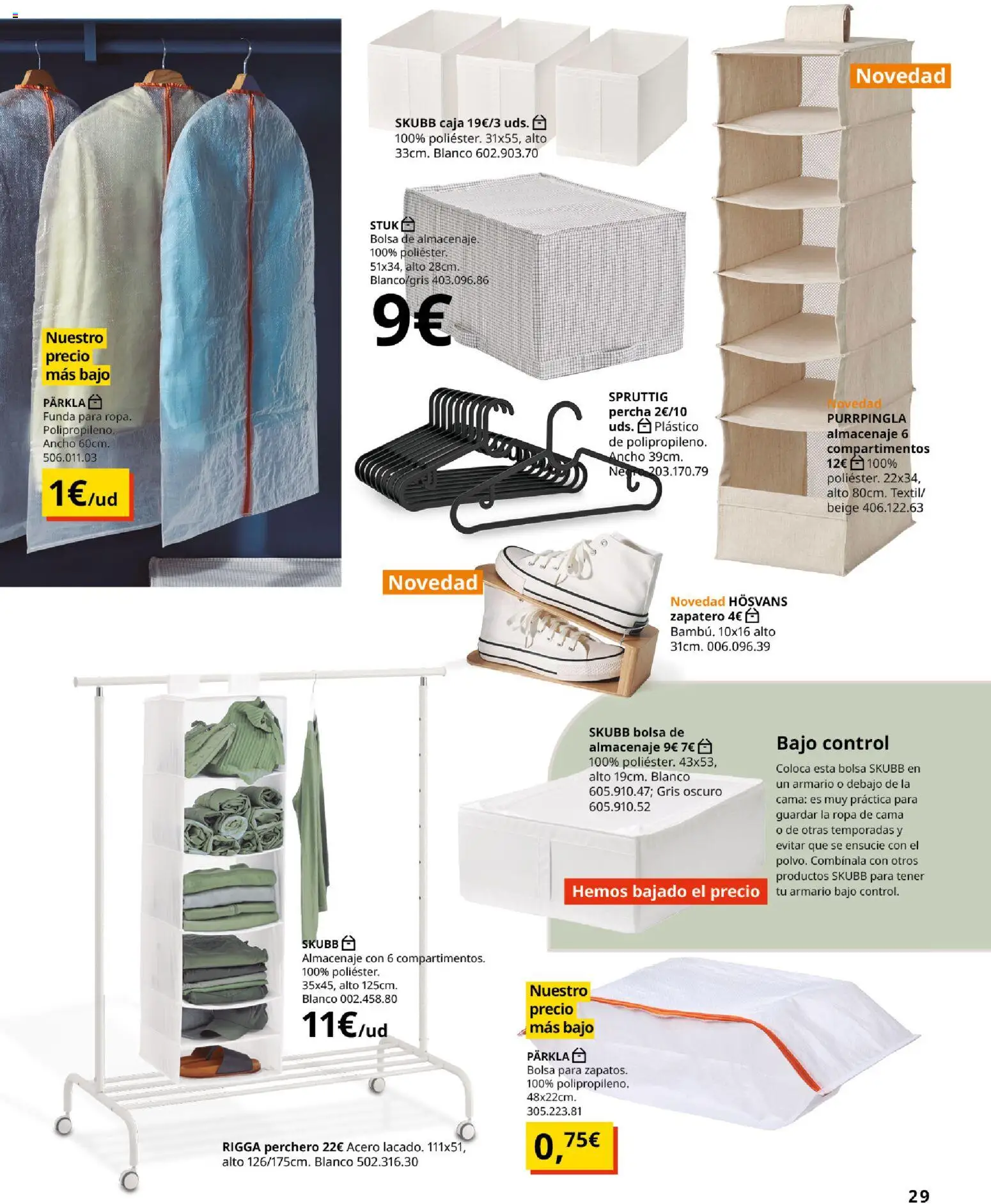 Catálogo IKEA Organización en el hogar │ válido desde el 15.01.2026 | Página: 29 | Productos: Perchero, Zapatero, Κασέρι, Almacenaje