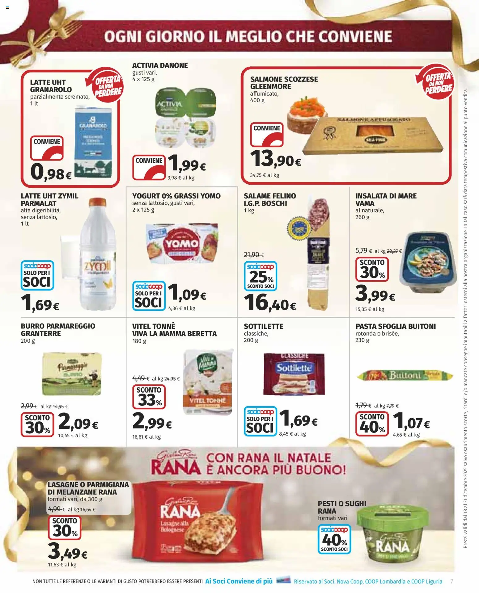 Volantino COOP del 18.12.2025 | Pagina: 7 | Prodotti: Yogurt, Salame, Pasta sfoglia, Pasta