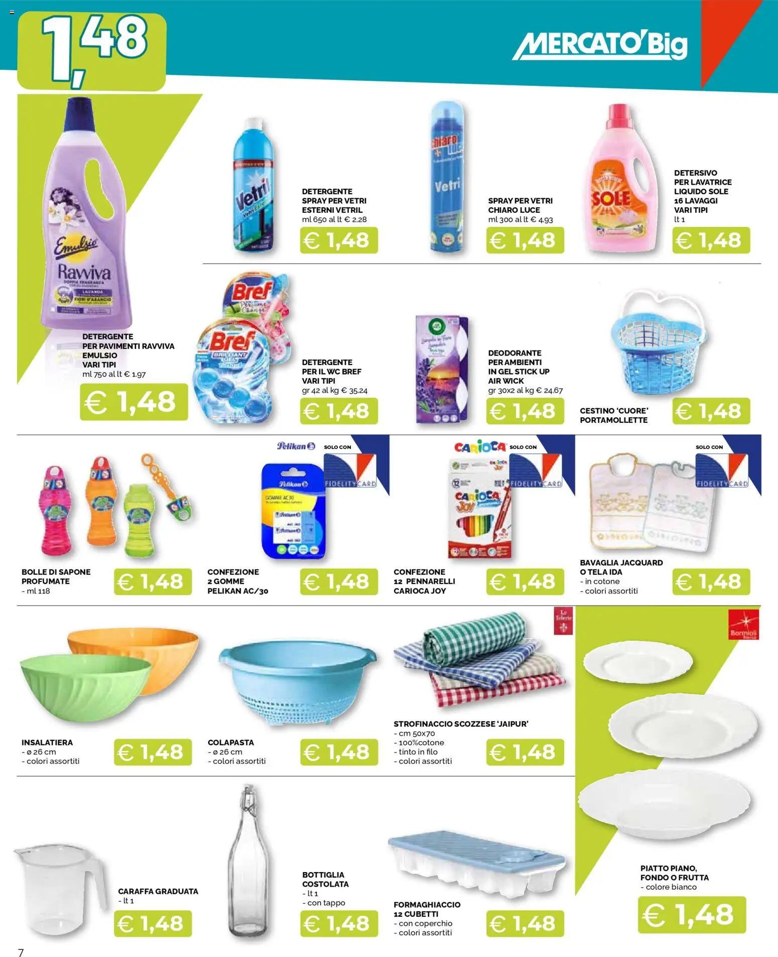 Volantino Mercatò del 23.04.2026 | Pagina: 7 | Prodotti: Deodorante, Frutta, Lavatrice, Cestino