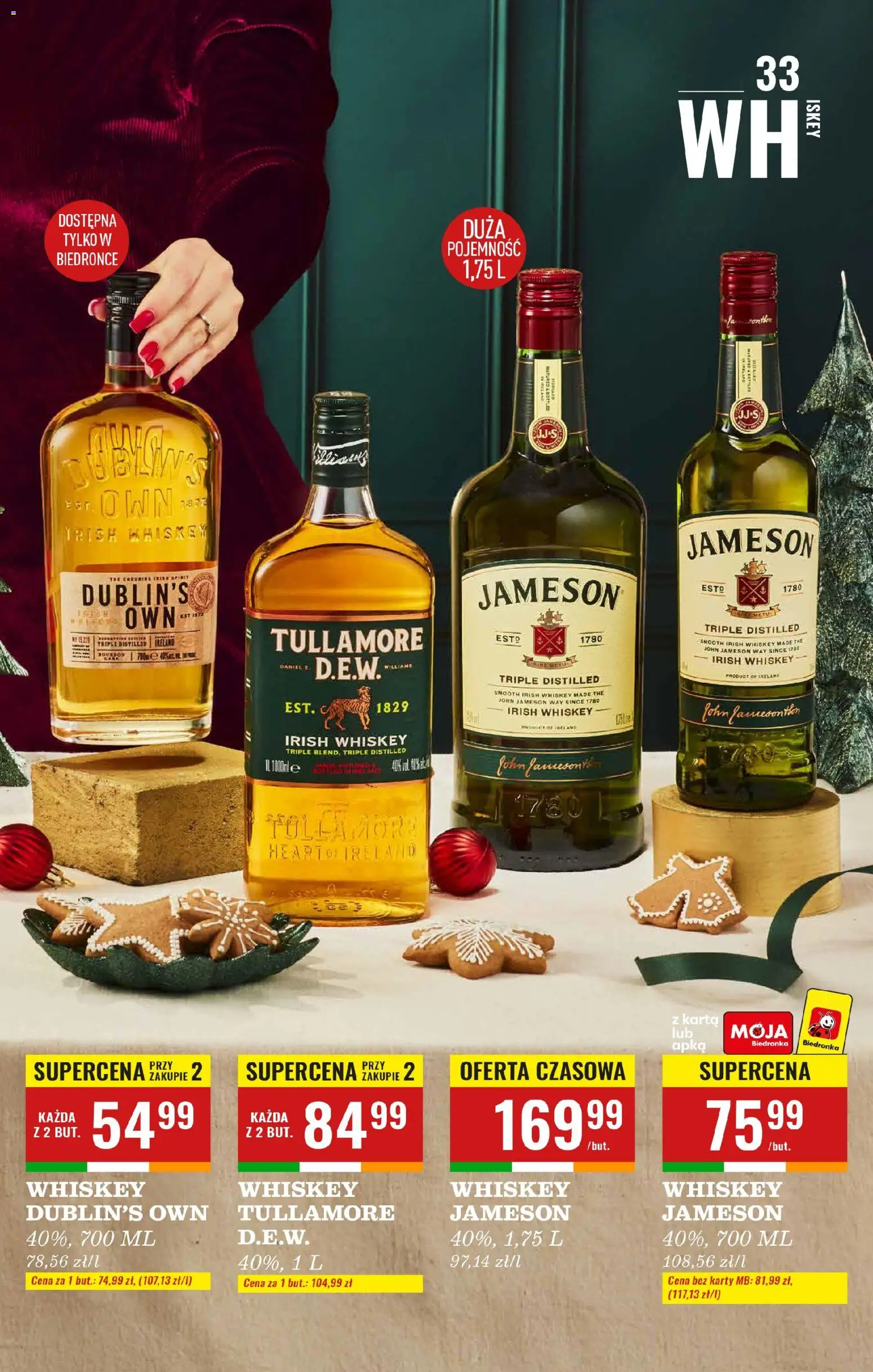 Biedronka gazetka - Czas na toast od 01.12.2025 | Strona: 39 | Produkty: Karta, Jameson