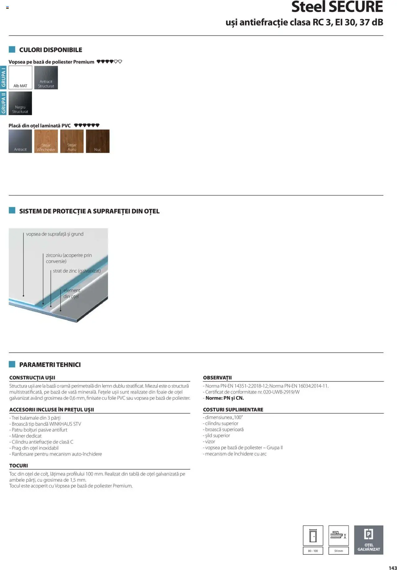 Catalog Proges – valabil de la 01.05.2025 | Pagină: 143 | Produse: Vopsea, Tablă, Mâner