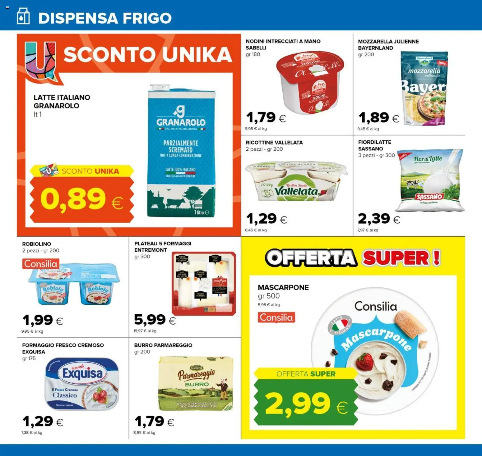 Volantino Oasi del 26.03.2026 | Pagina: 18 | Prodotti: Mozzarella, Formaggio, Burro, Robiola