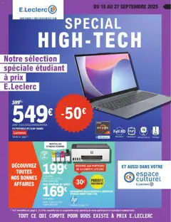 E.Leclerc - Prévisualisation de E.Leclerc - Catalogue special high-tech | Vitry Sur Seine valide à partir de 16.09.2025