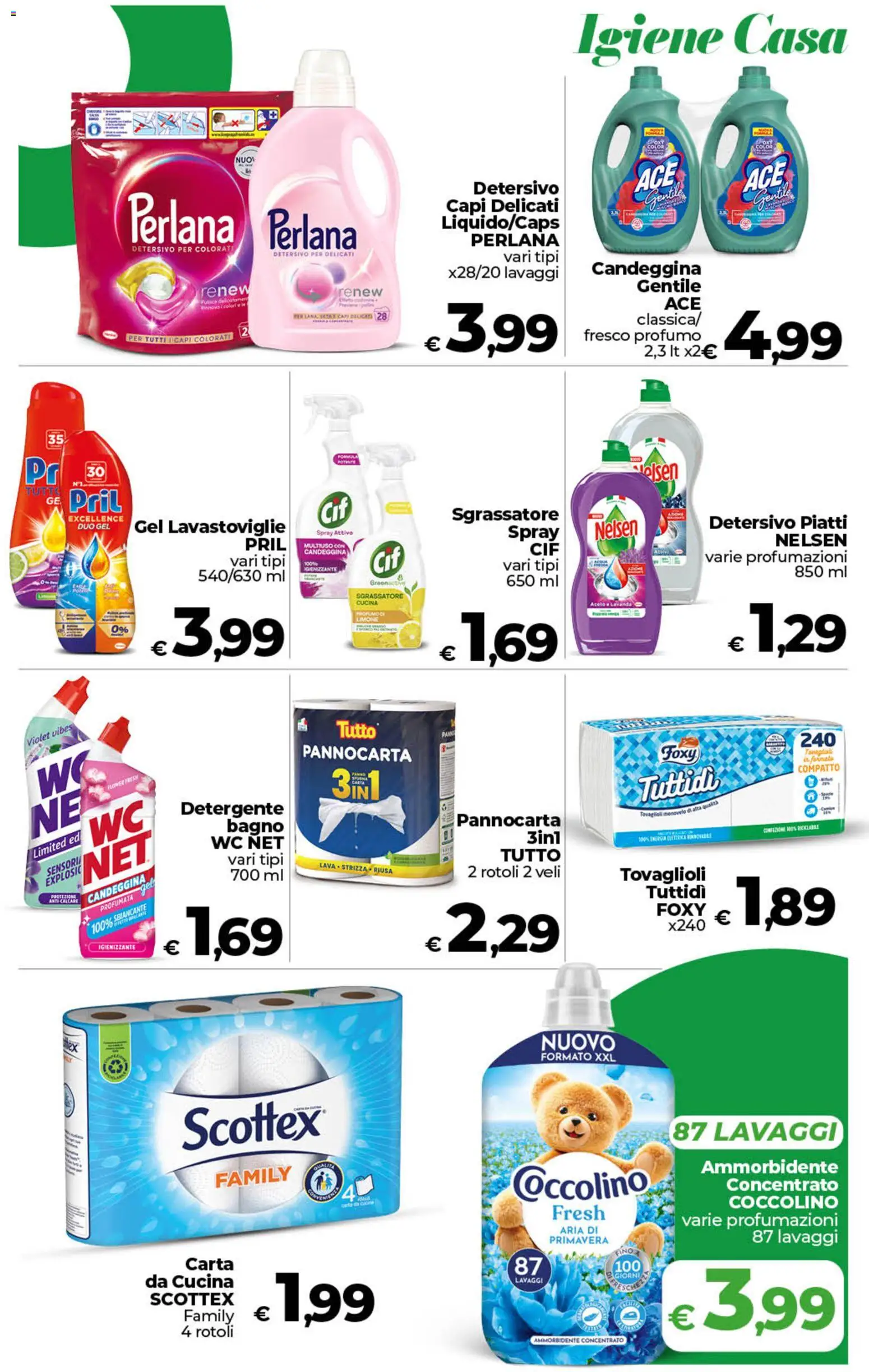 Volantino COOP del 28.04.2026 | Pagina: 20 | Prodotti: Ammorbidente, Sgrassatore, WC, Bagno