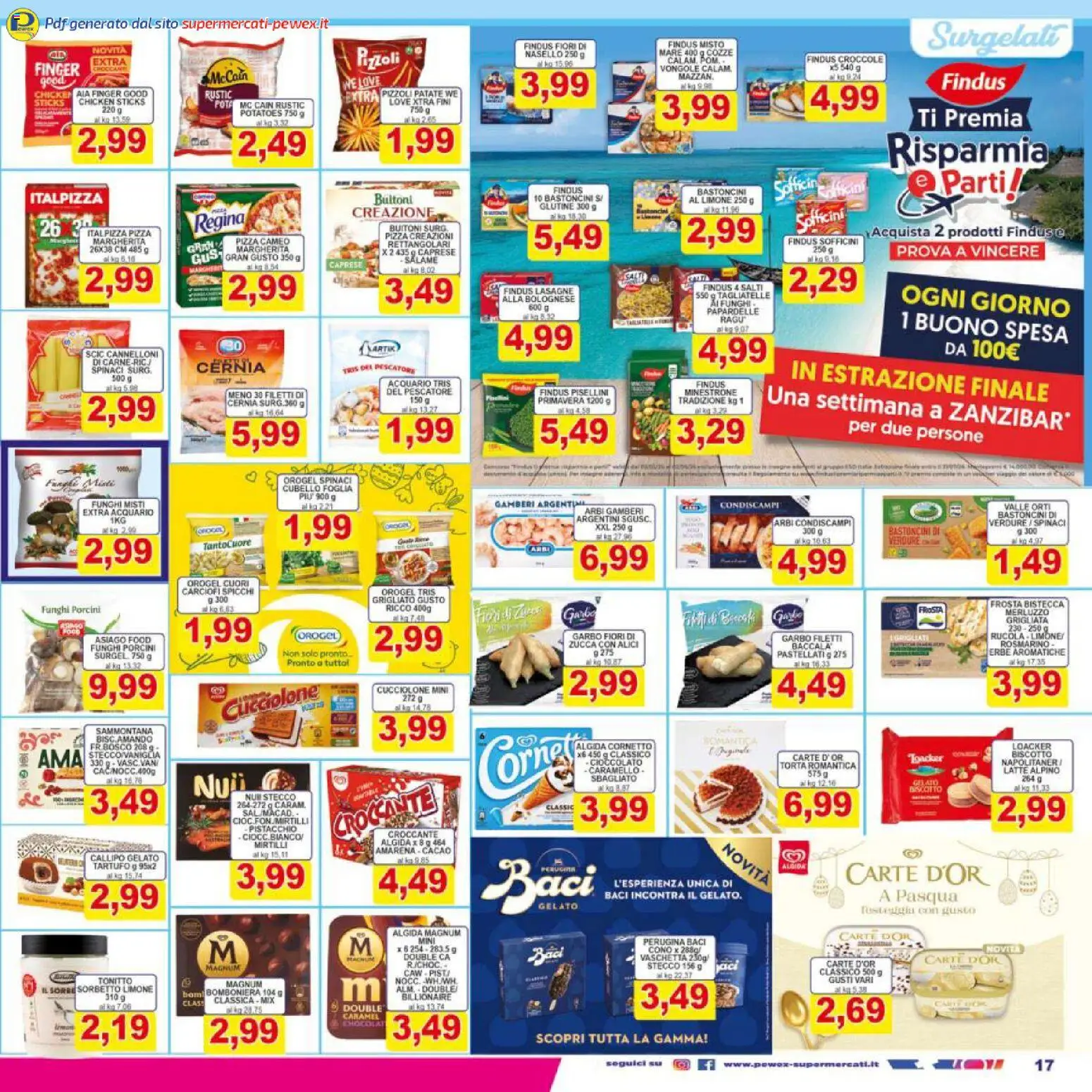 Volantino Pewex del 27.03.2026 | Pagina: 17 | Prodotti: Cozze, Limone, Funghi, Alici
