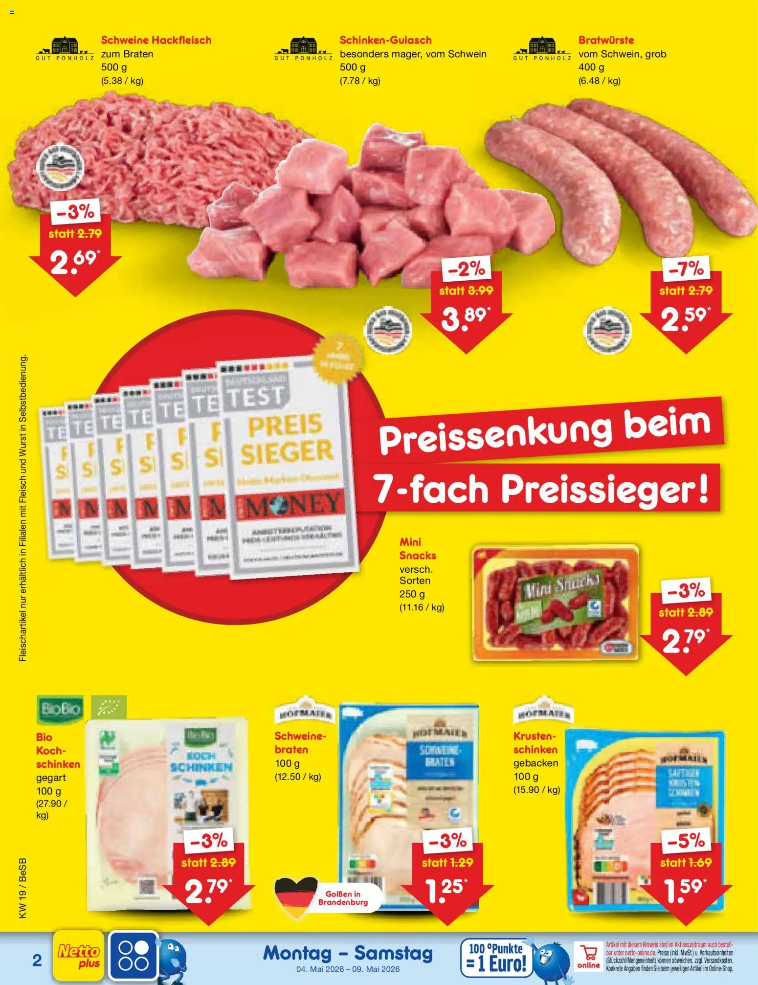 Netto Marken-Discount Prospekt 	 – gültig ab 04.05.2026 | Seite: 38 | Produkte: Wurst, Schinken, Fleisch, Hackfleisch