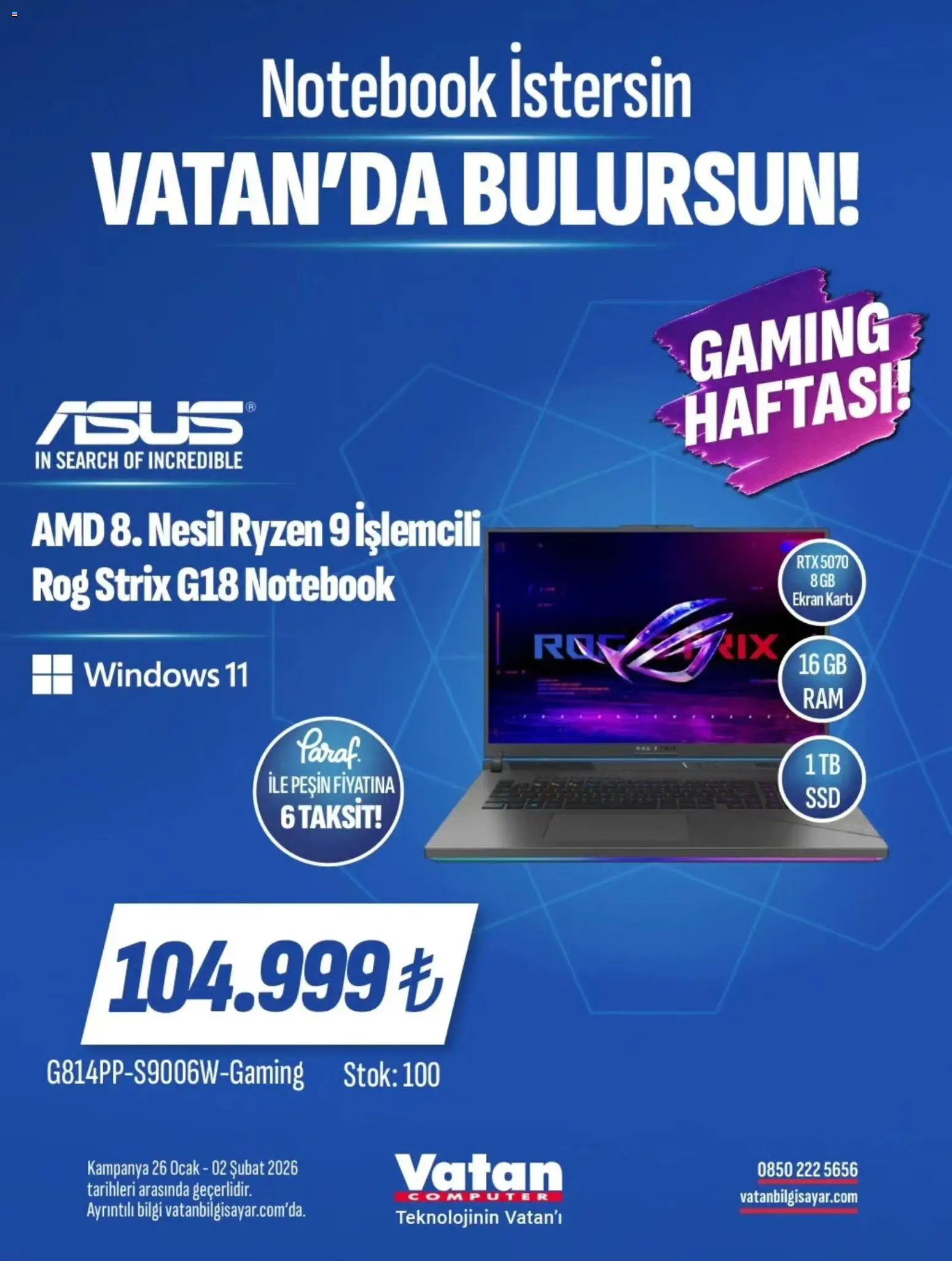 Vatan Bilgisayar İndirim - 26.01.2026 tarihinden itibaren geçerlidir | Sayfa: 12 | Ürünler: Ocak