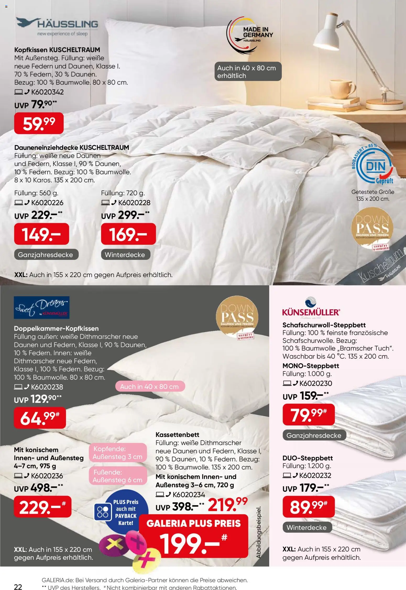 Galeria Karstadt Kaufhof Prospekt 	 – gültig ab 11.02.2026 | Seite: 22 | Produkte: Kopfkissen