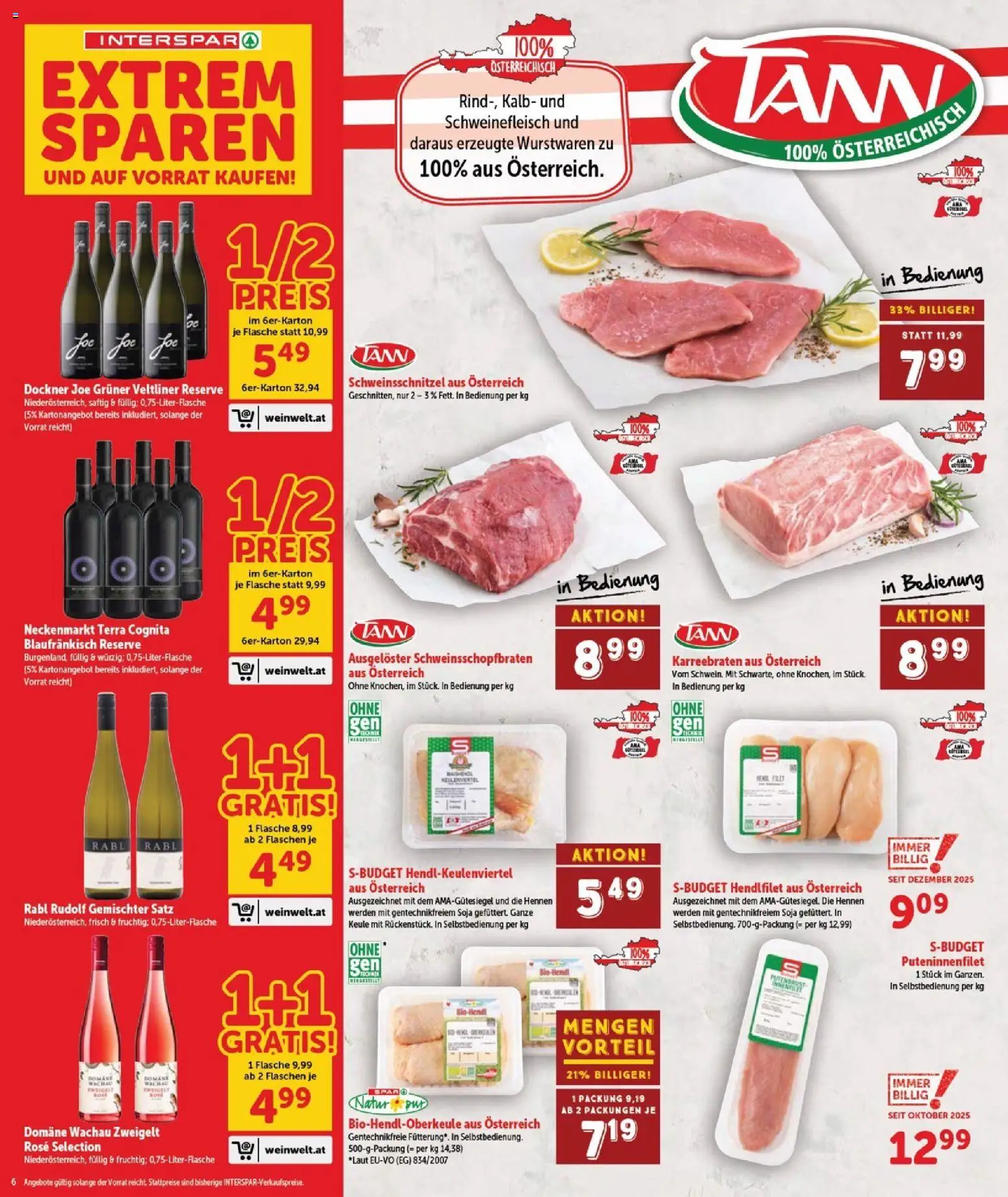 Interspar Flugblatt - Burgenland gültig ab 12.03.2026 | Seite: 6 | Produkte: Schweinefleisch
