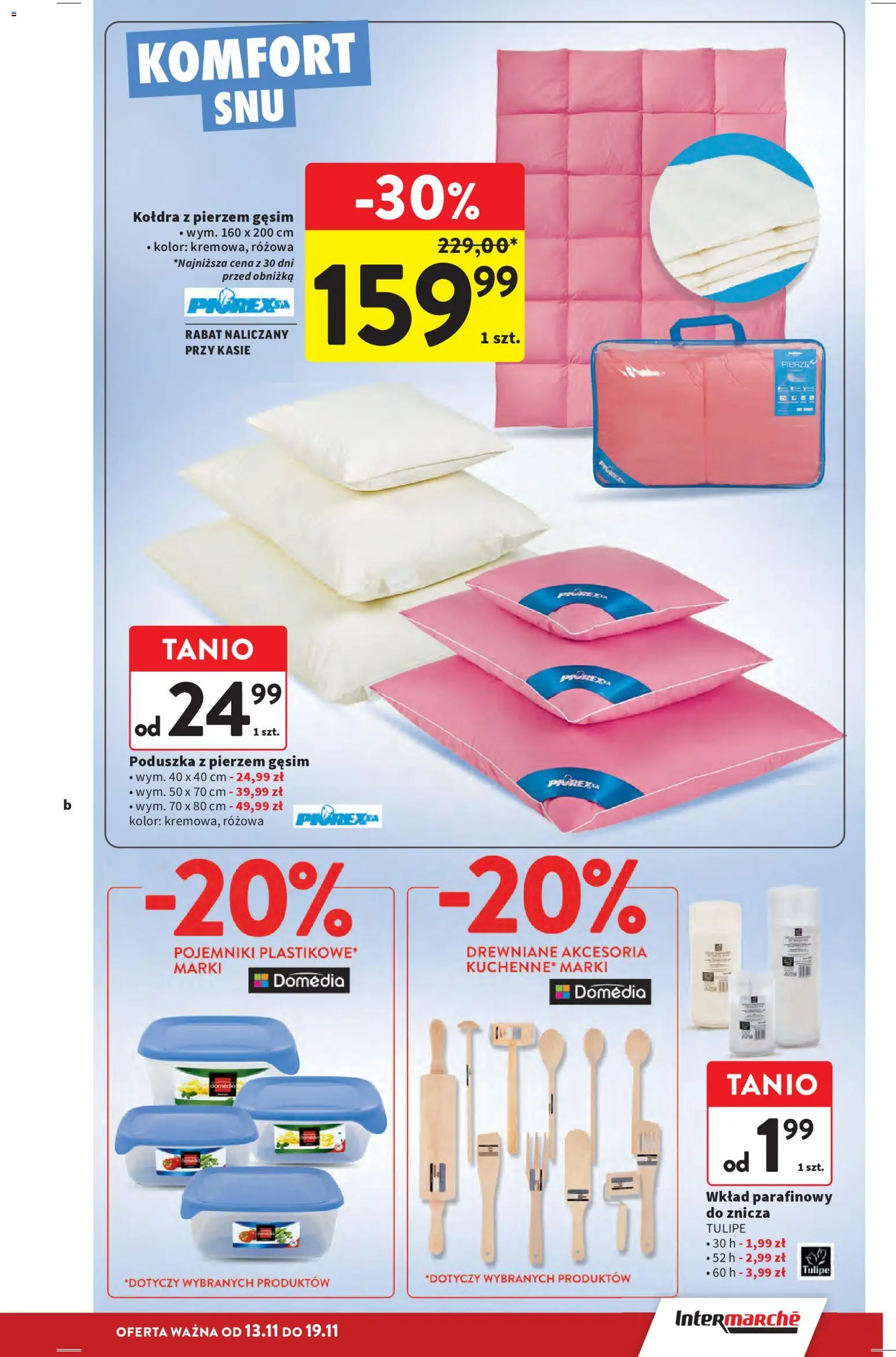 Intermarche Gazetka od 13.11.2025 | Strona: 41 | Produkty: Poduszka, Kołdra